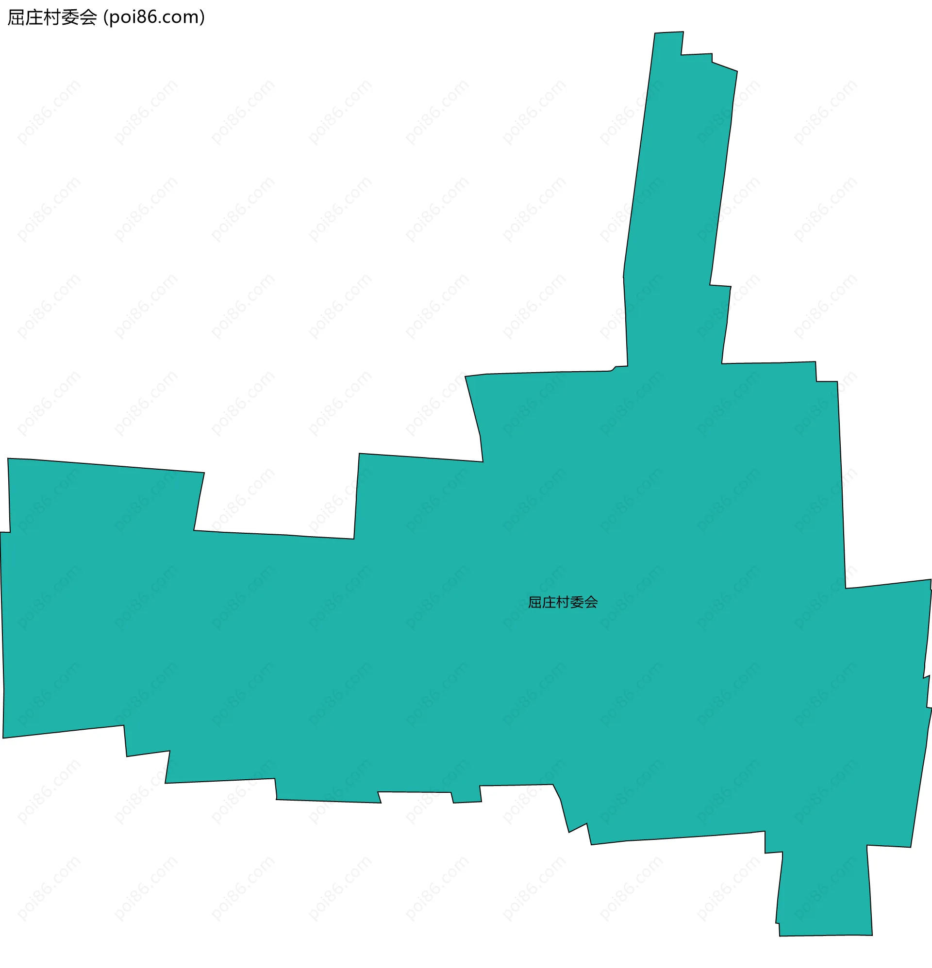 屈庄村委会边界地图