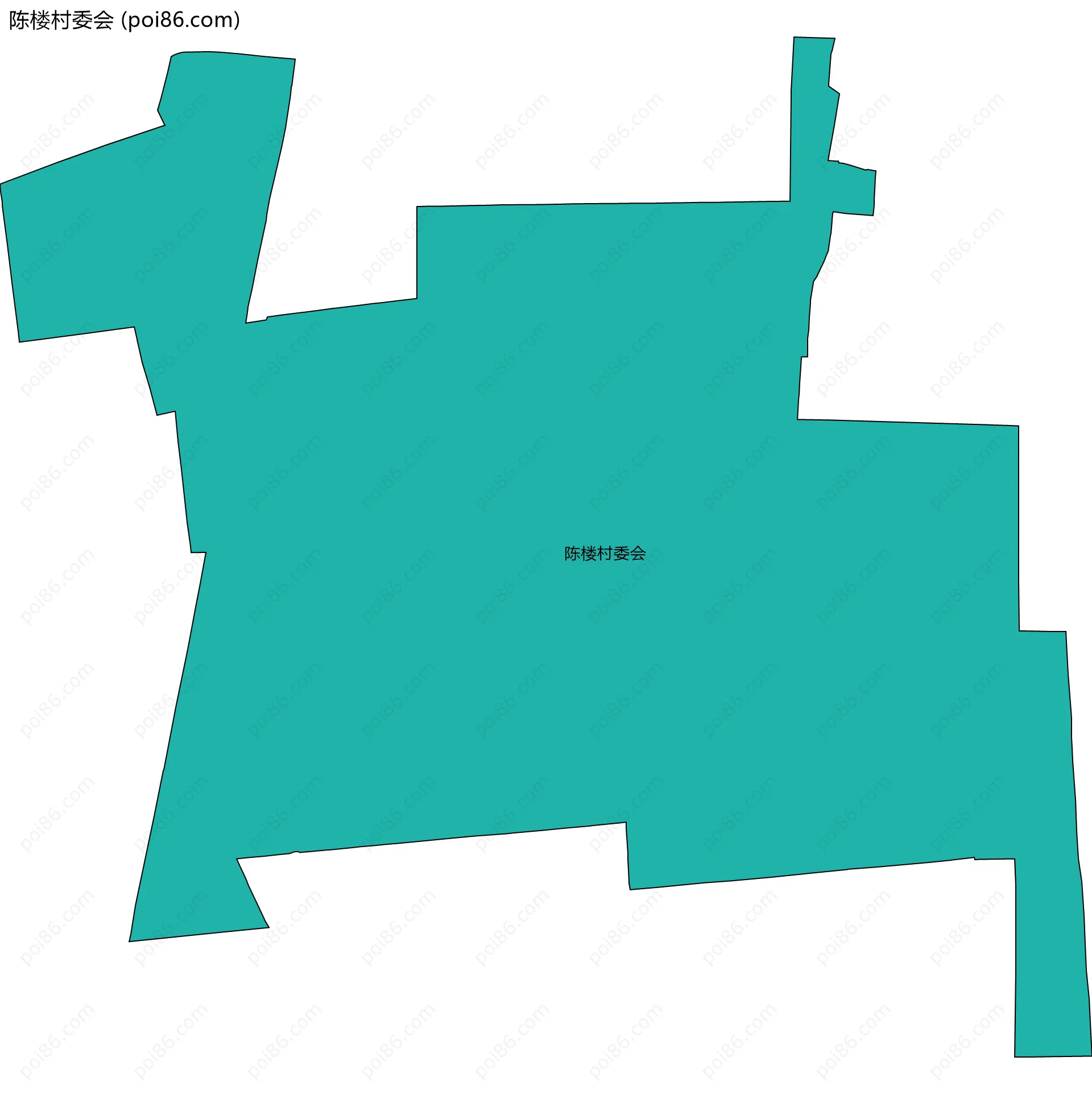 陈楼村委会边界地图