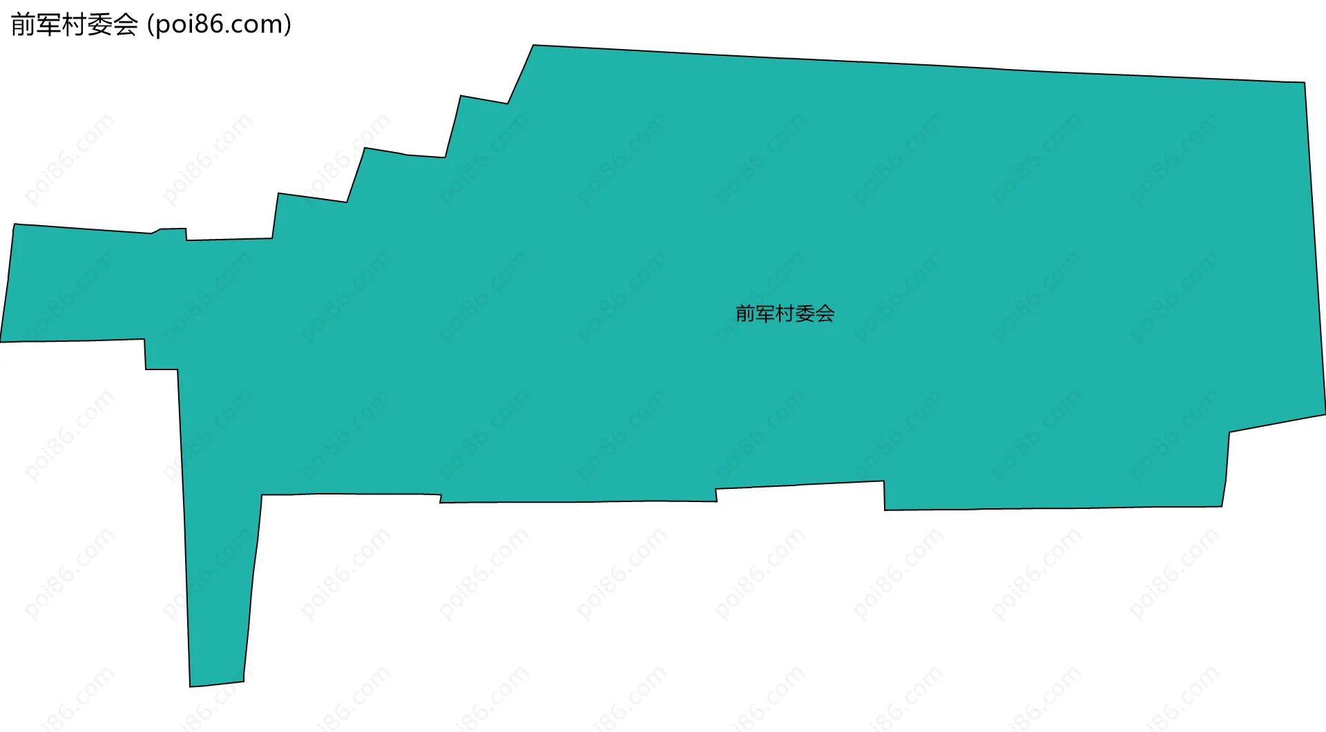 前军村委会边界地图