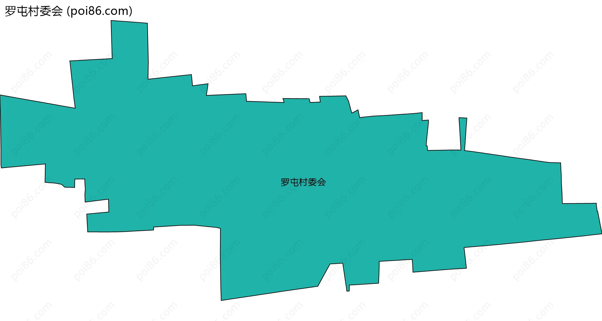 罗屯村委会边界地图