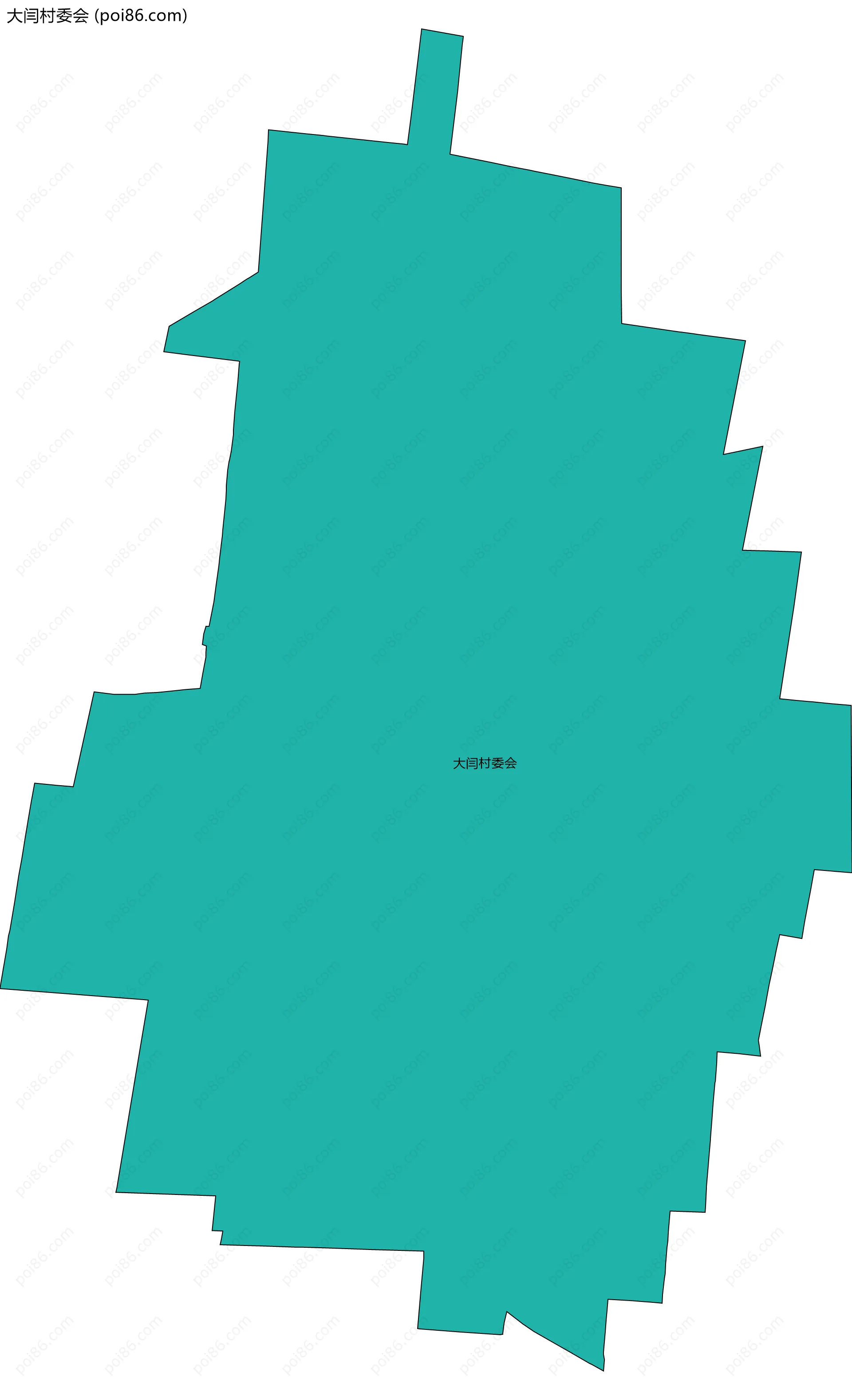 大闫村委会边界地图