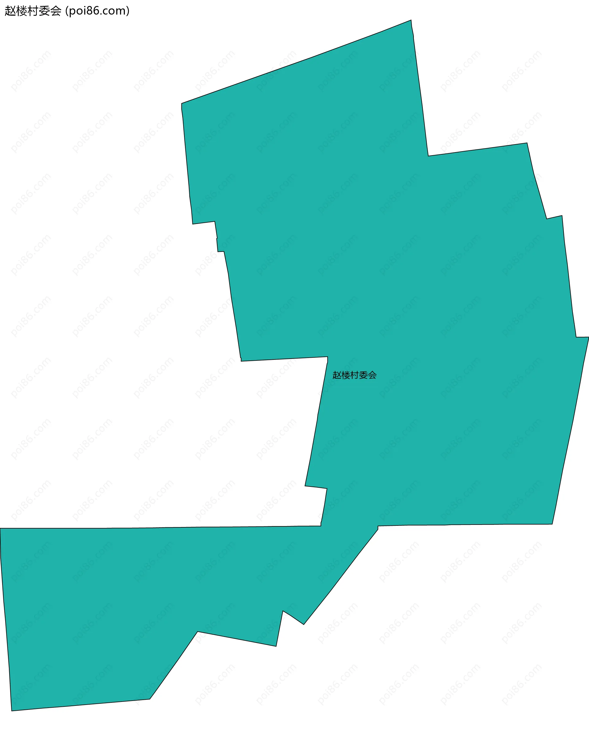 赵楼村委会边界地图