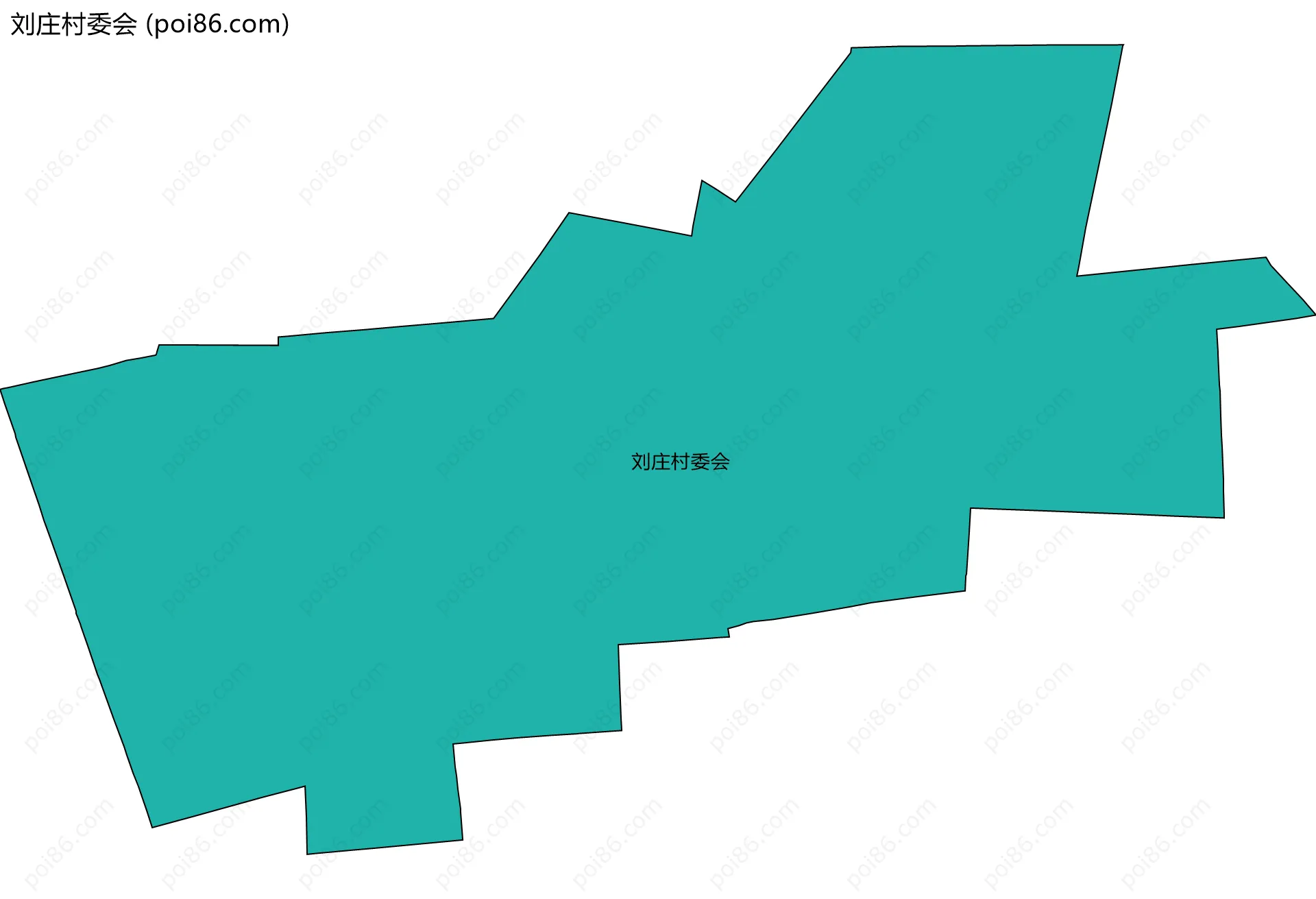 刘庄村委会边界地图