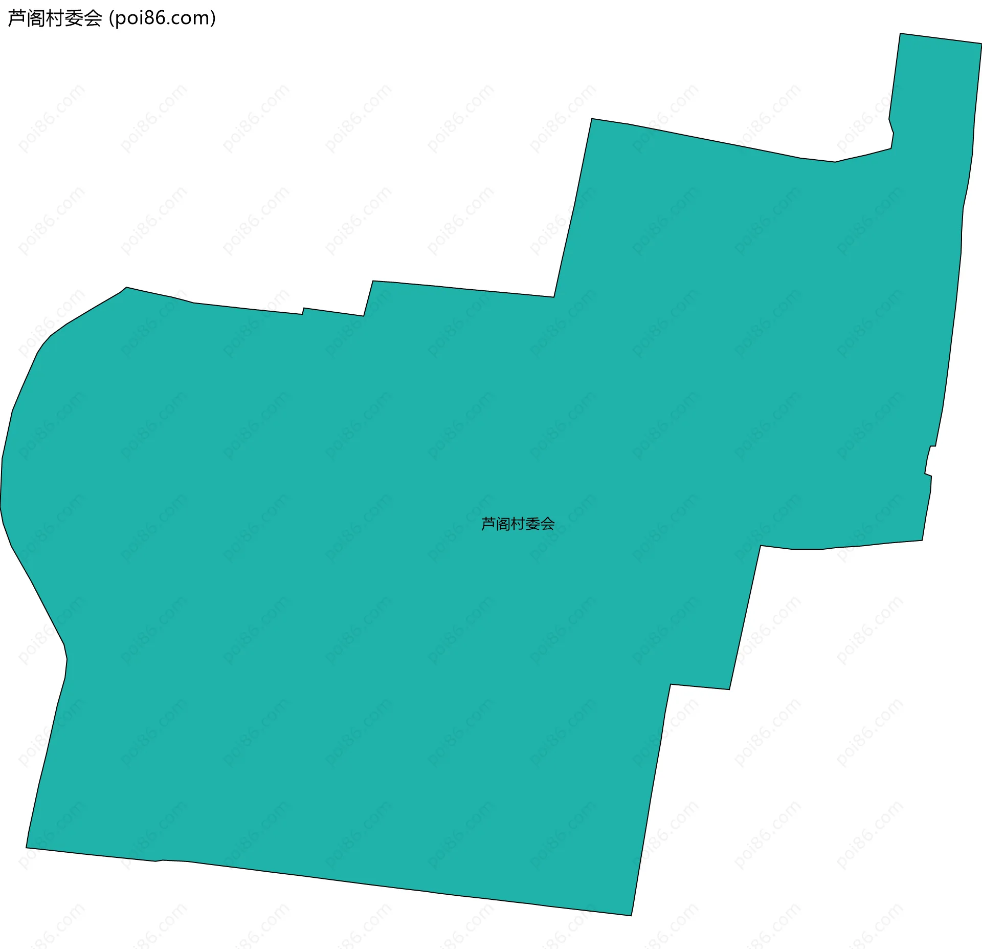 芦阁村委会边界地图