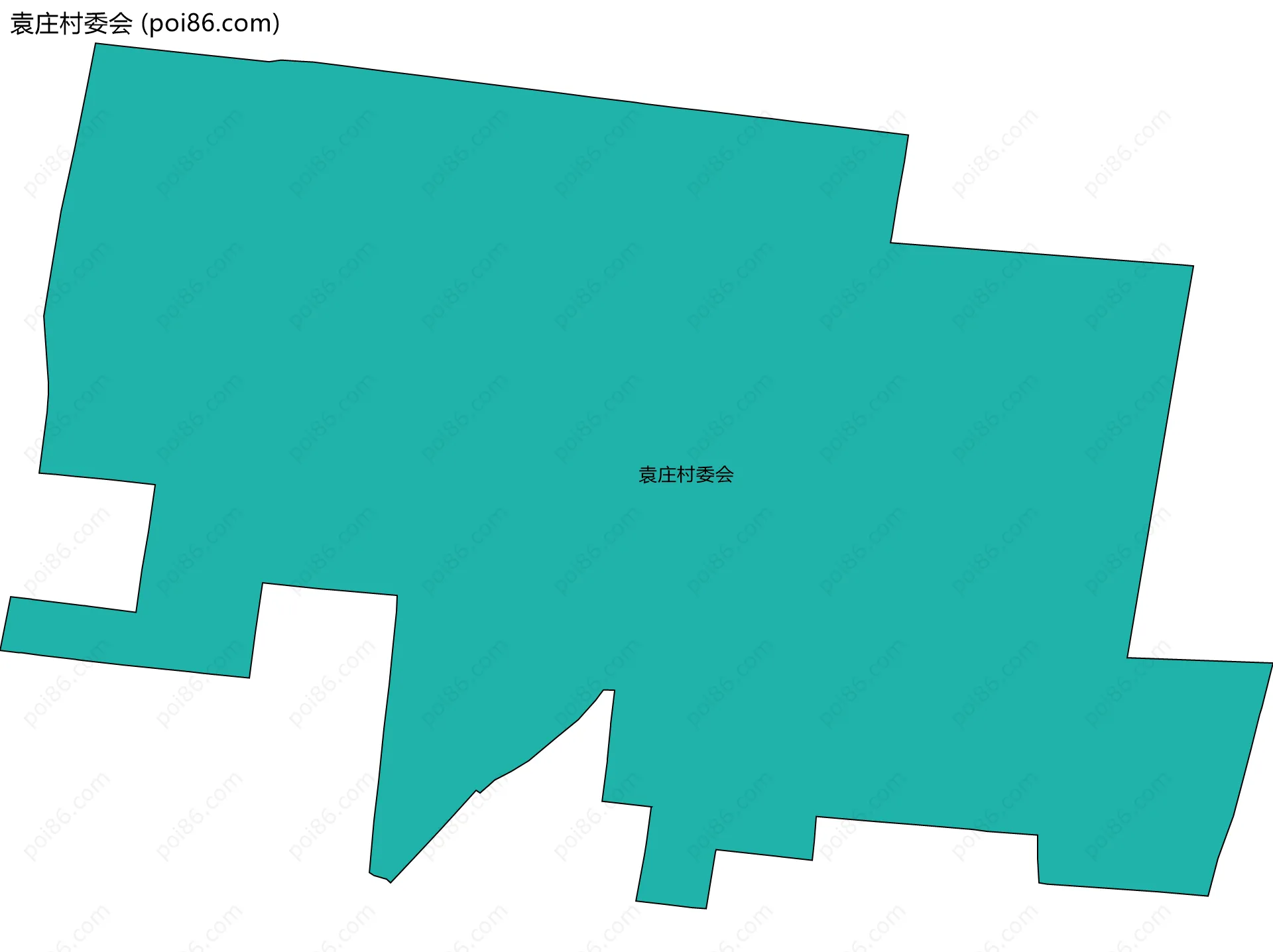 袁庄村委会边界地图