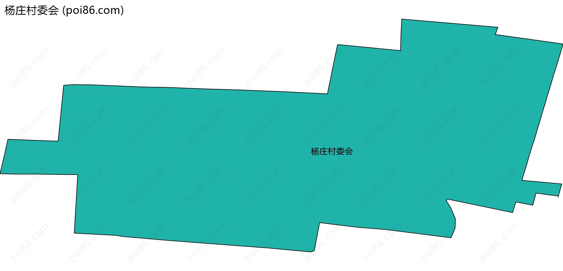 杨庄村委会边界地图