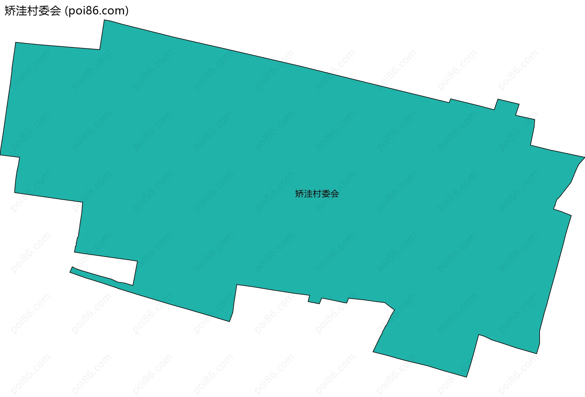 矫洼村委会边界地图