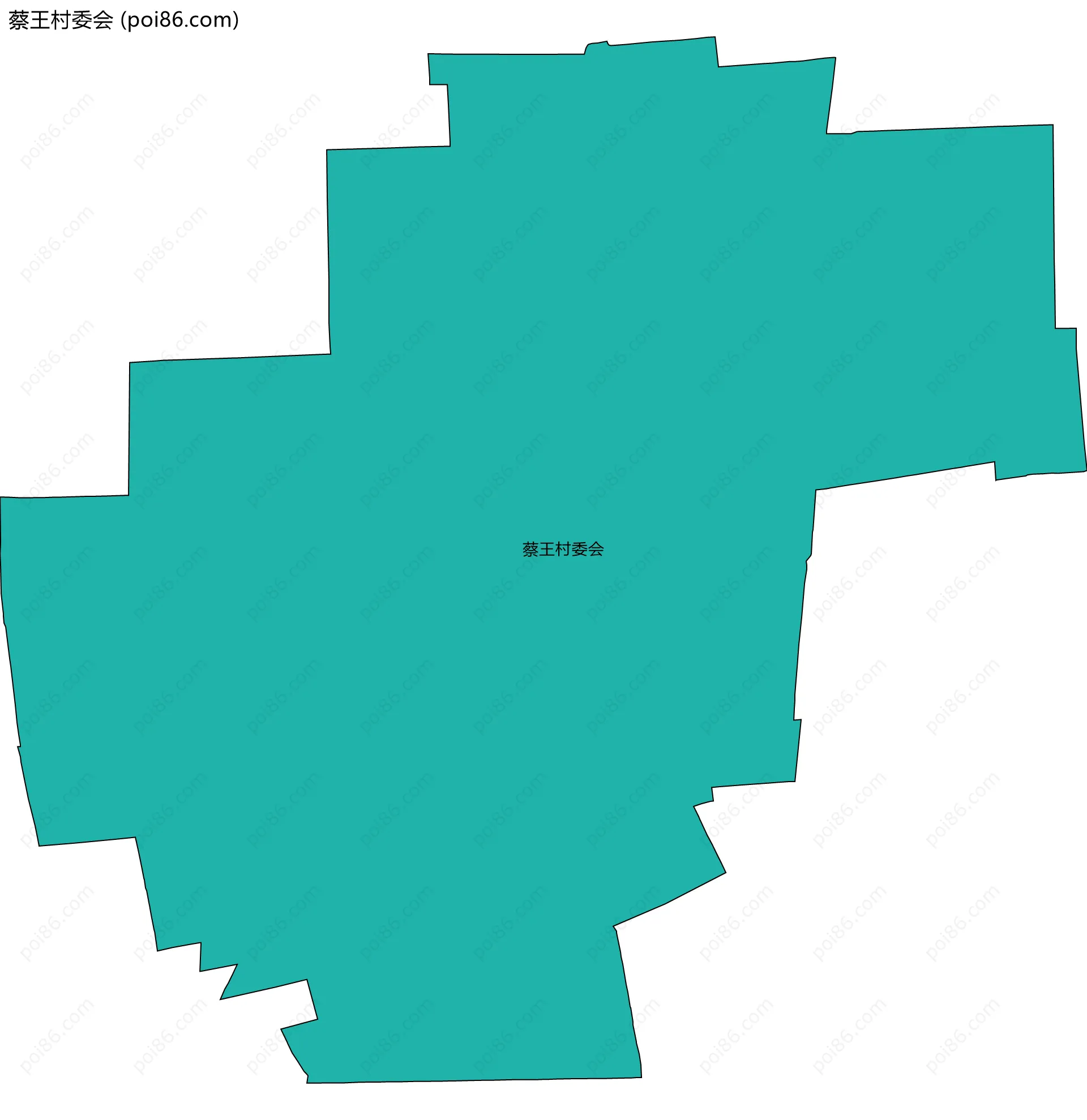 蔡王村委会边界地图