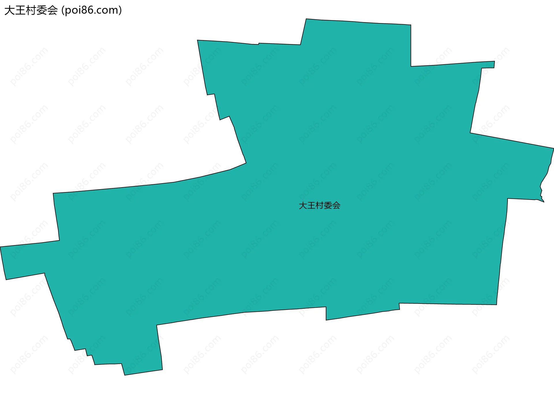 大王村委会边界地图