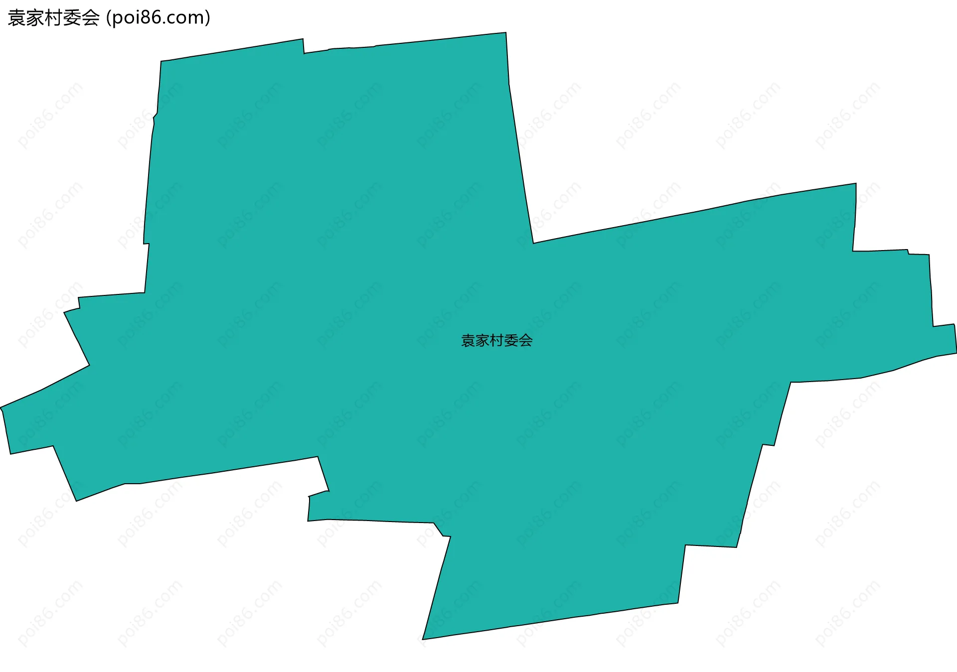 袁家村委会边界地图
