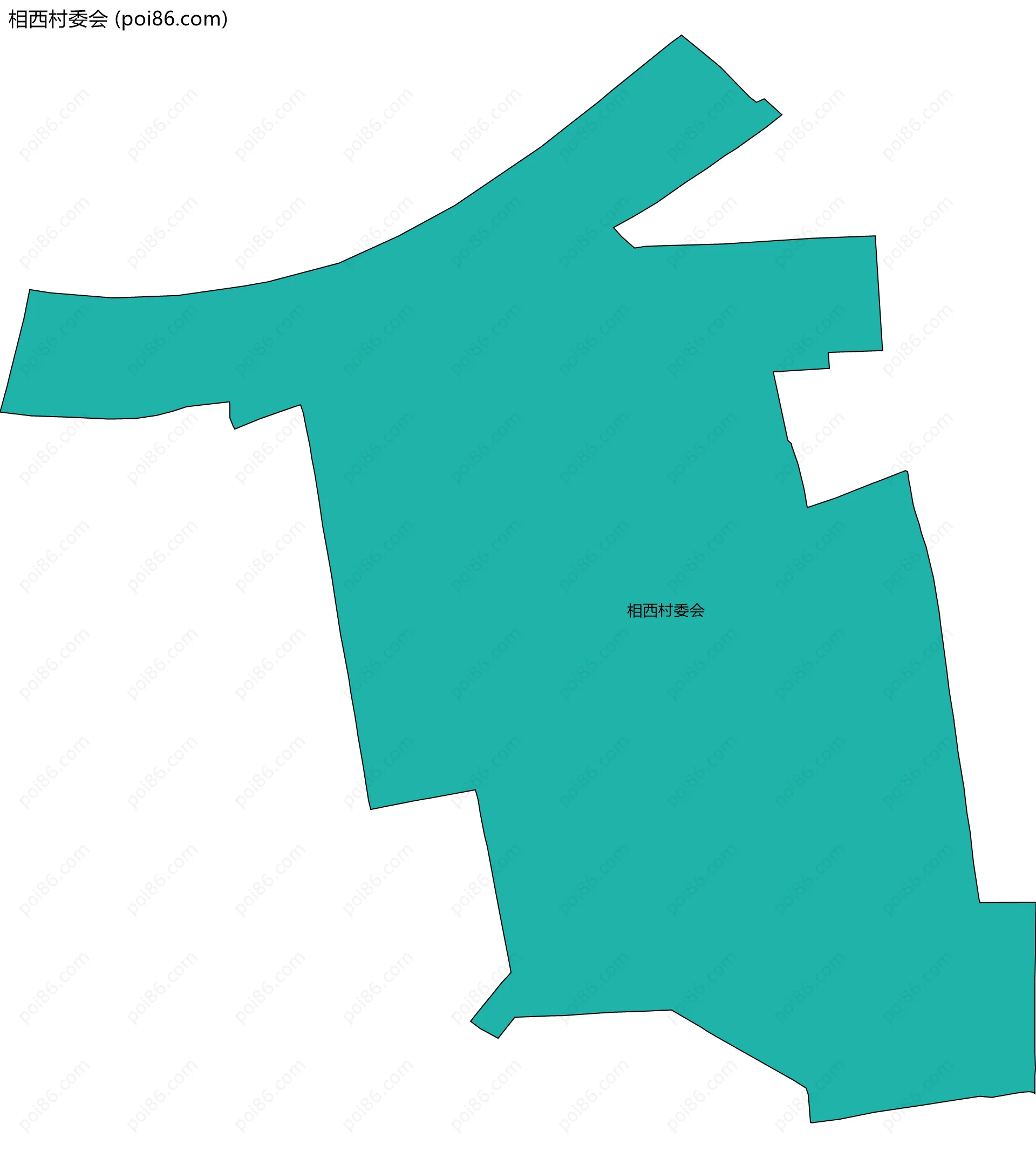 相西村委会边界地图