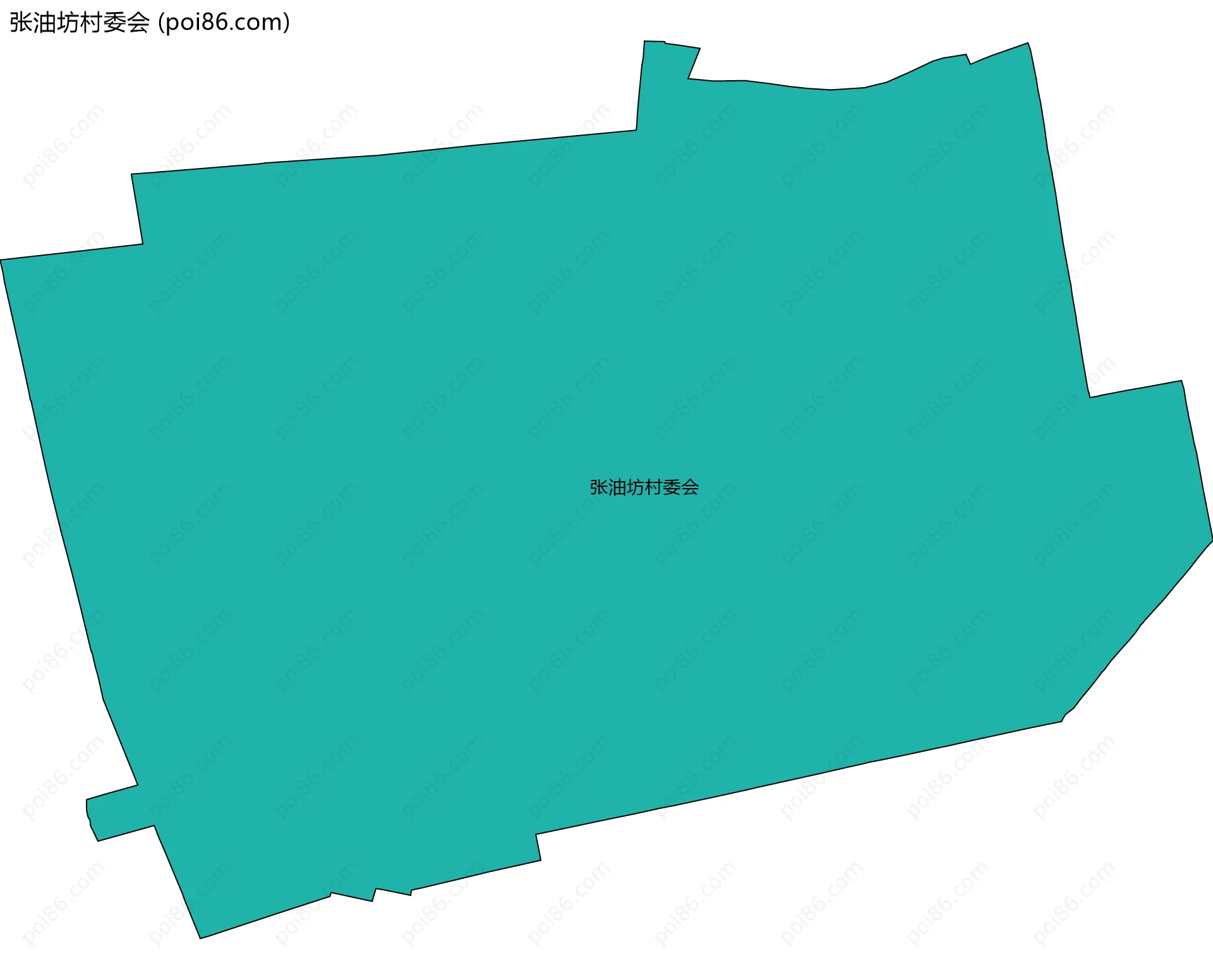 张油坊村委会边界地图