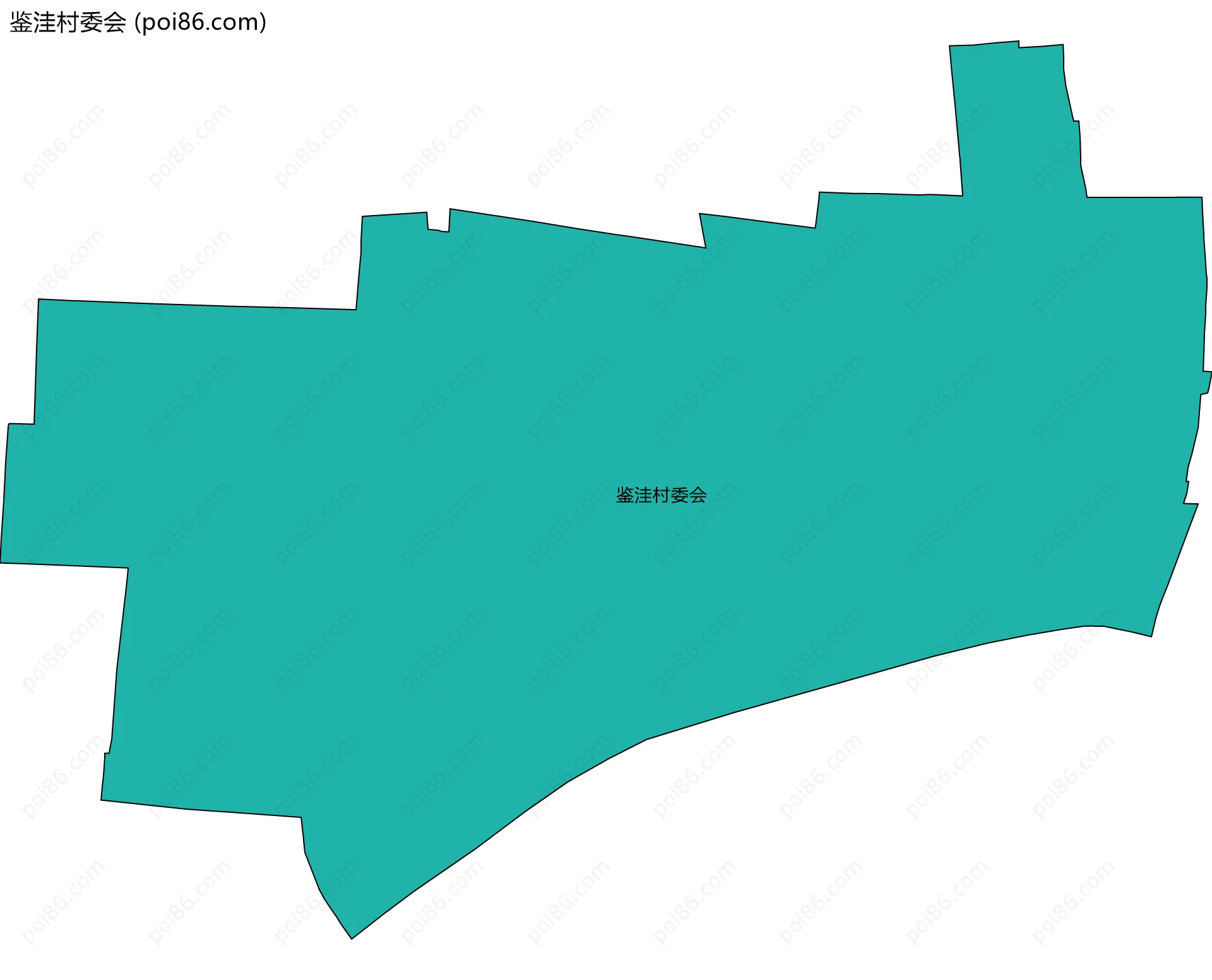 鉴洼村委会边界地图