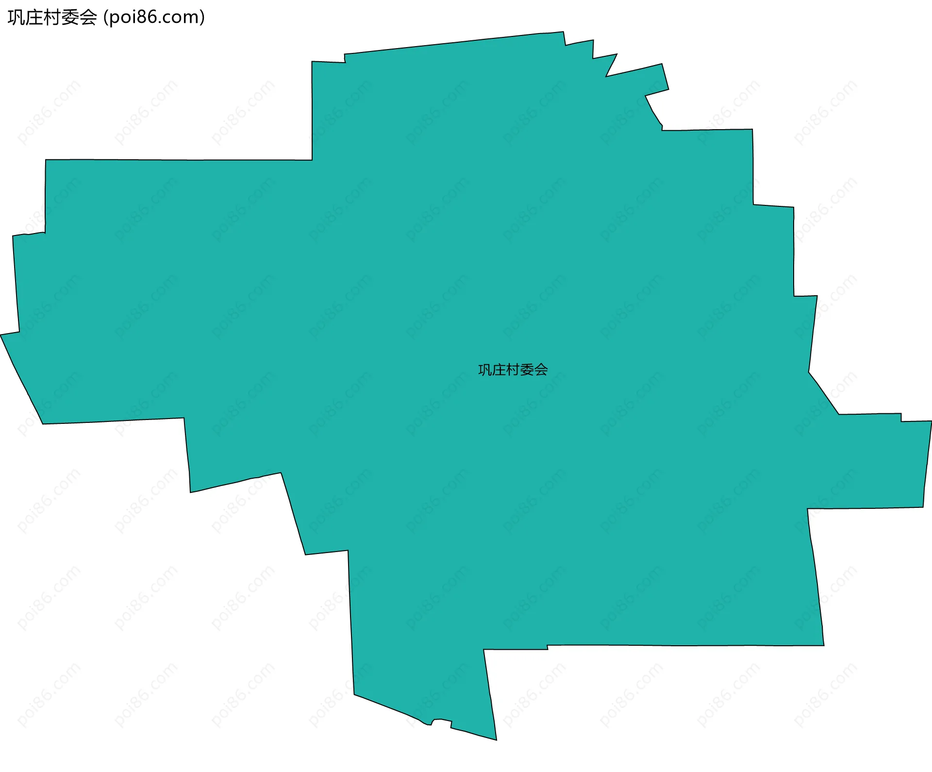 巩庄村委会边界地图