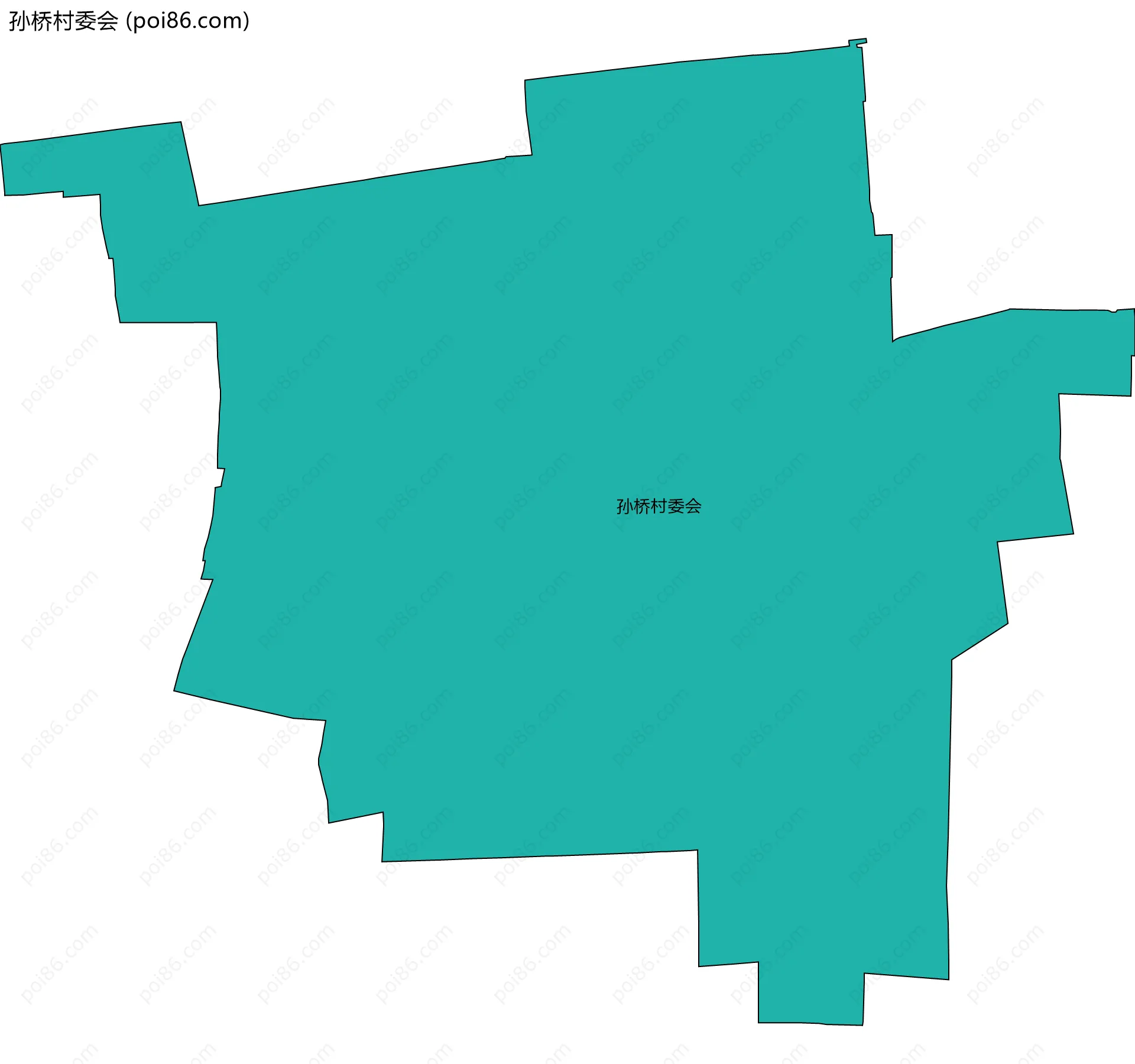 孙桥村委会边界地图
