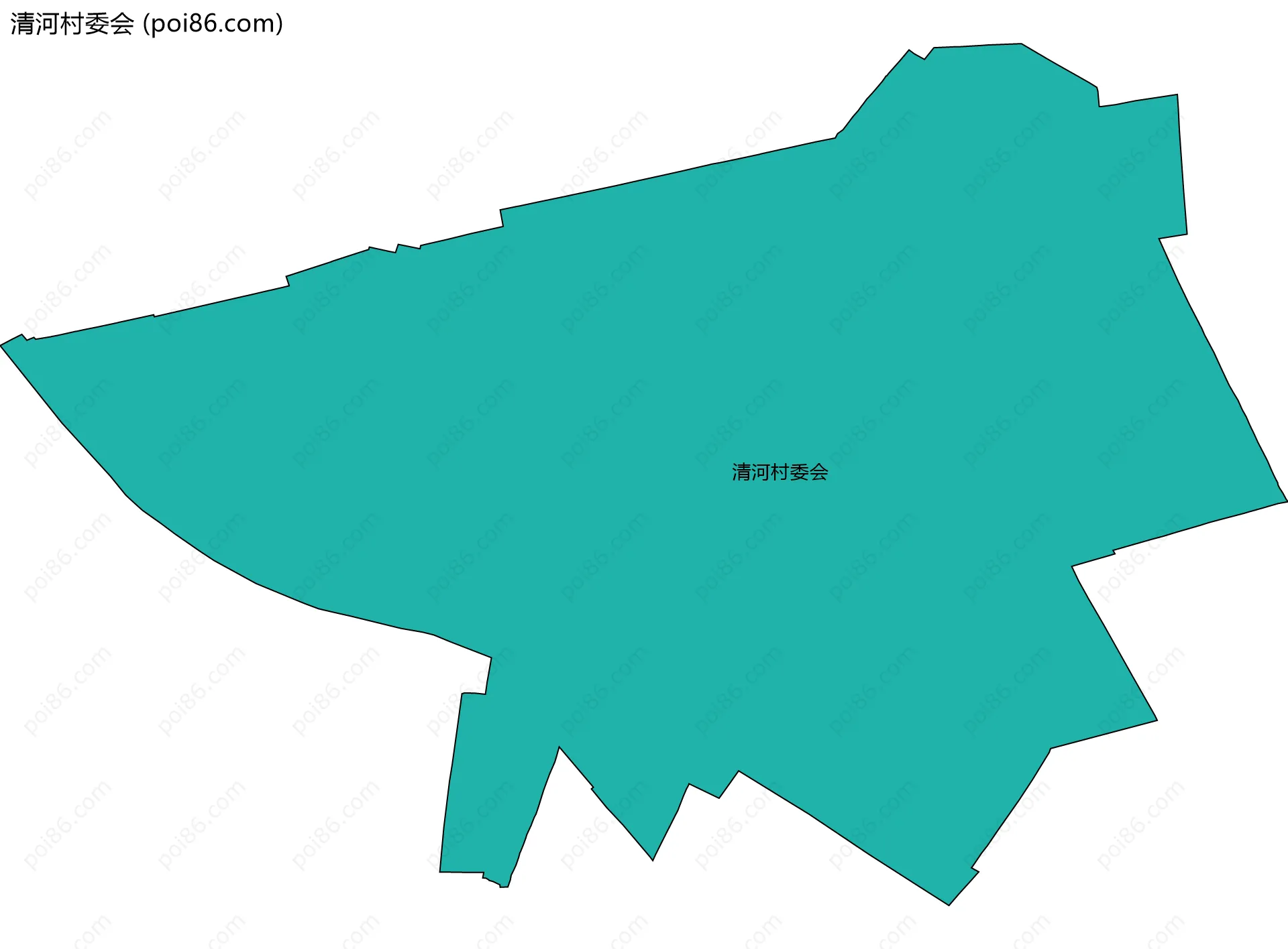 清河村委会边界地图