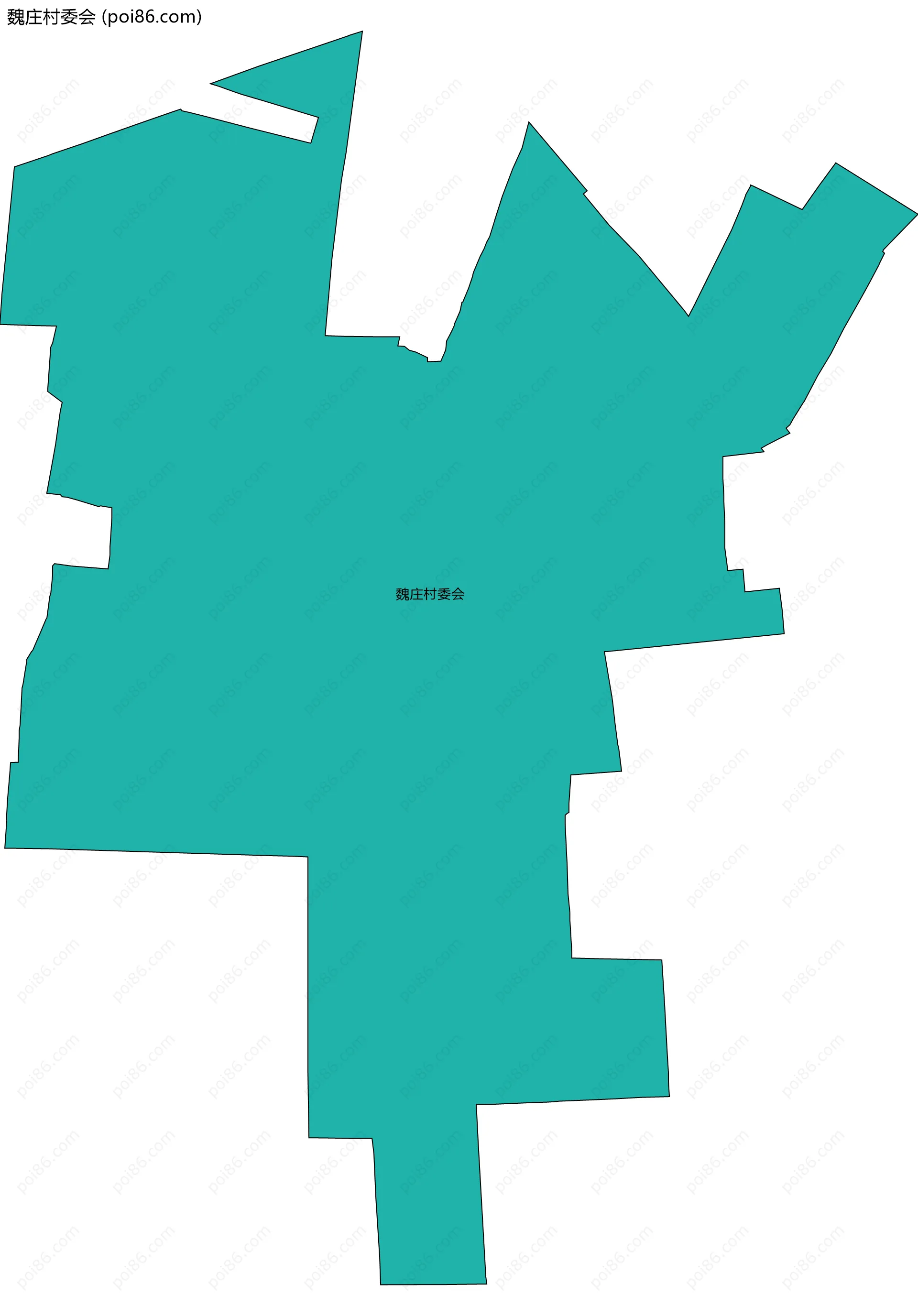 魏庄村委会边界地图
