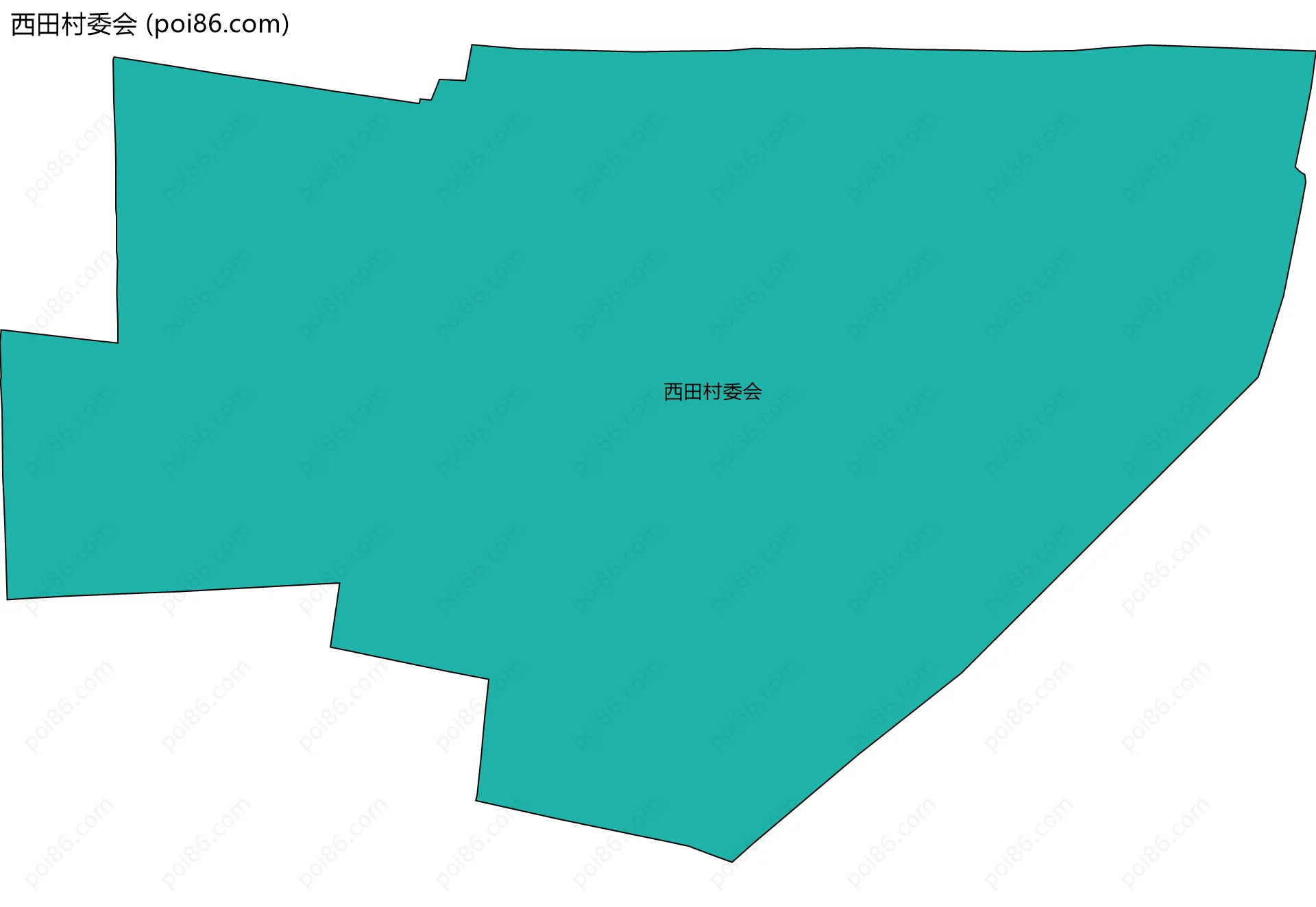 西田村委会边界地图