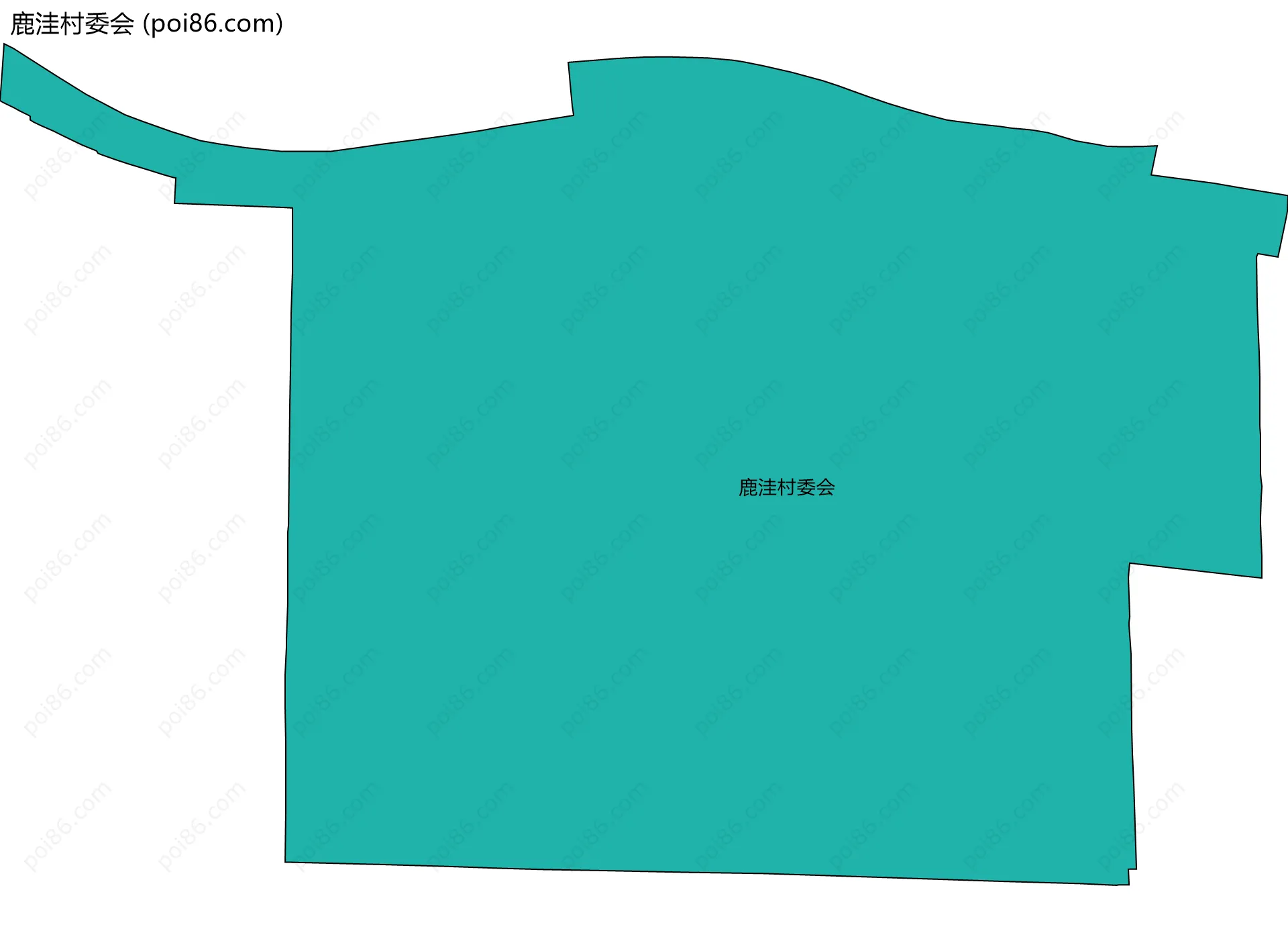 鹿洼村委会边界地图