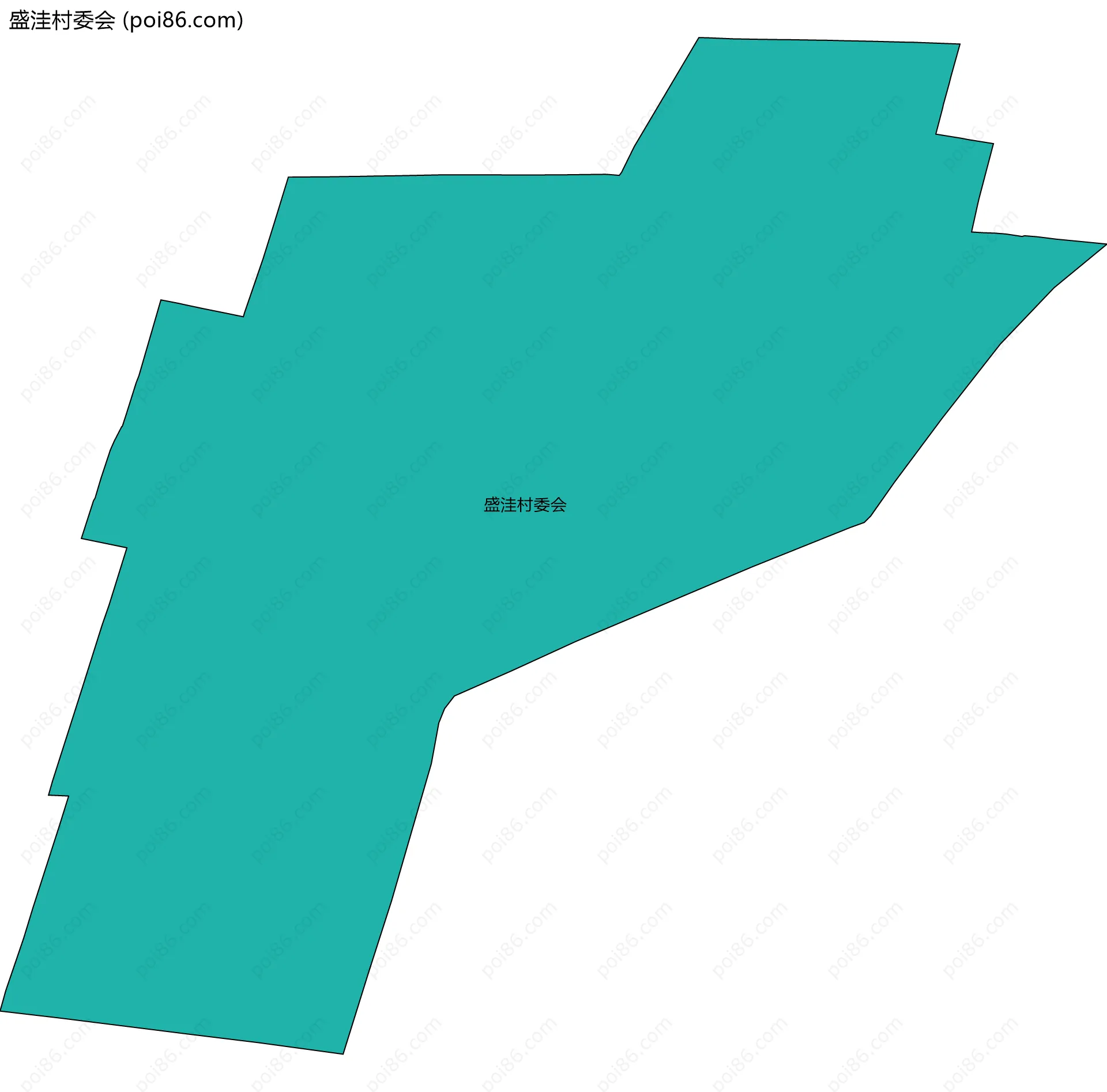 盛洼村委会边界地图