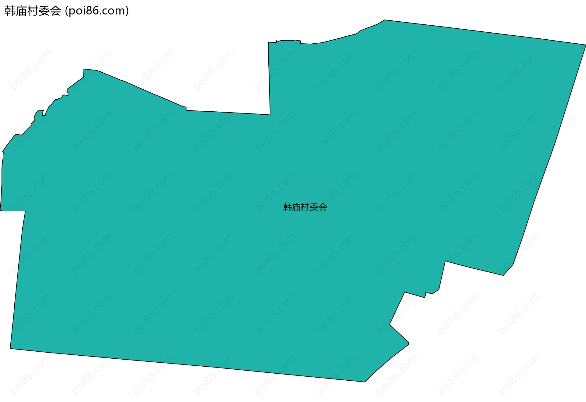 韩庙村委会边界地图
