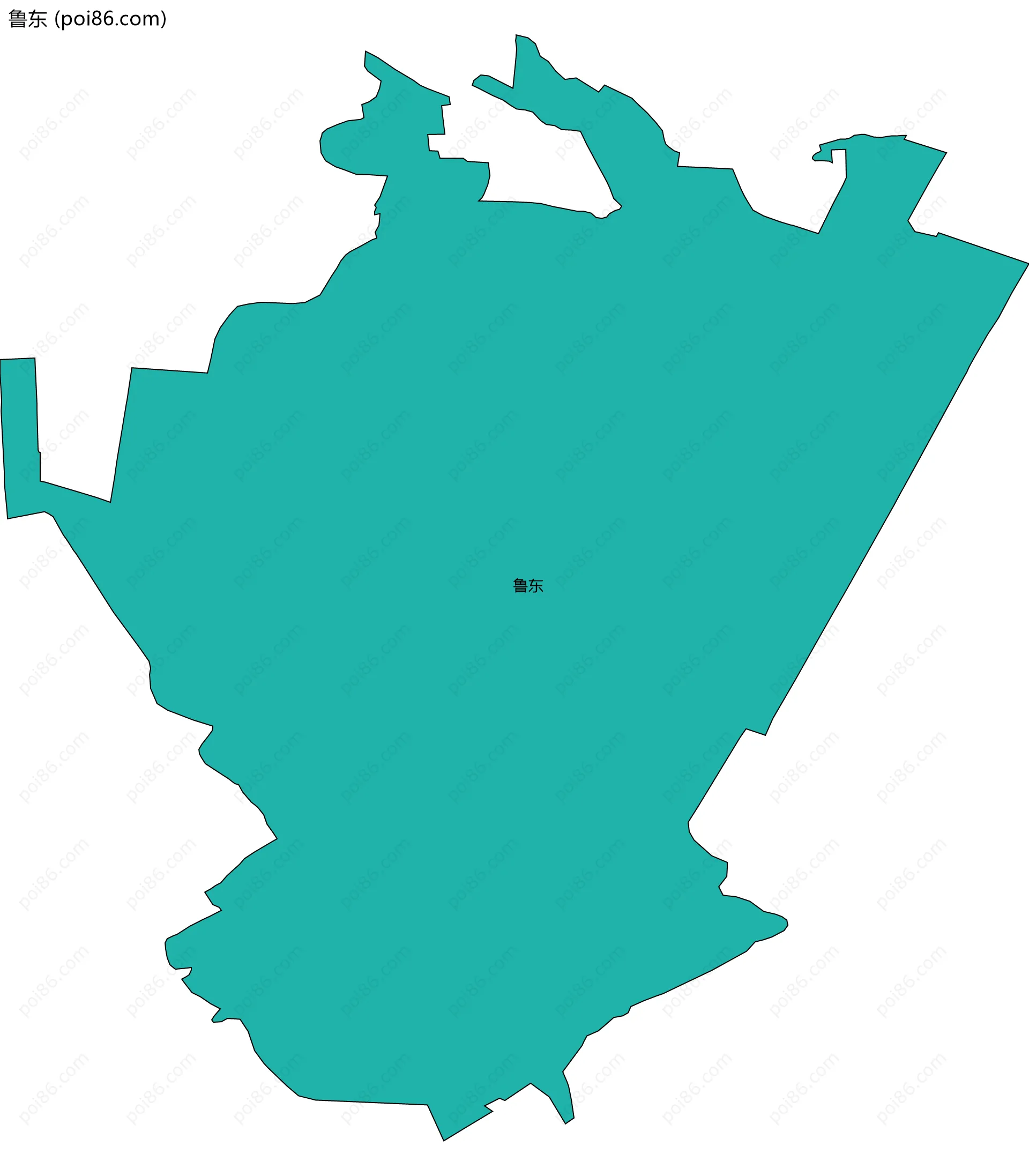 鲁东边界地图