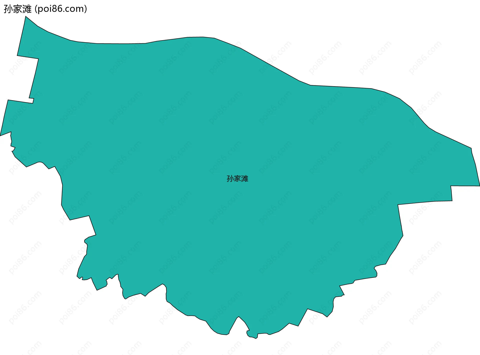 孙家滩边界地图