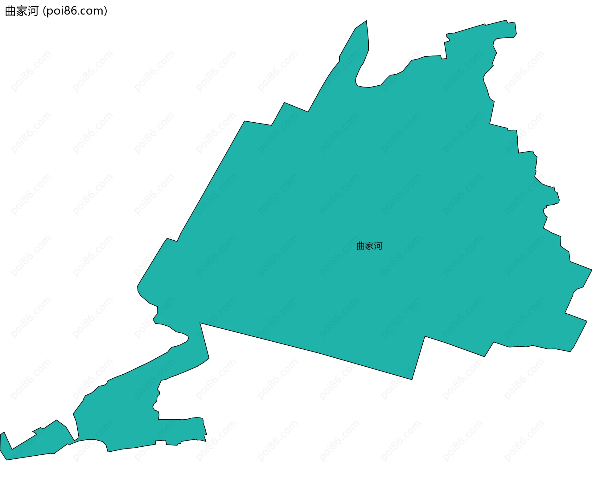 曲家河边界地图
