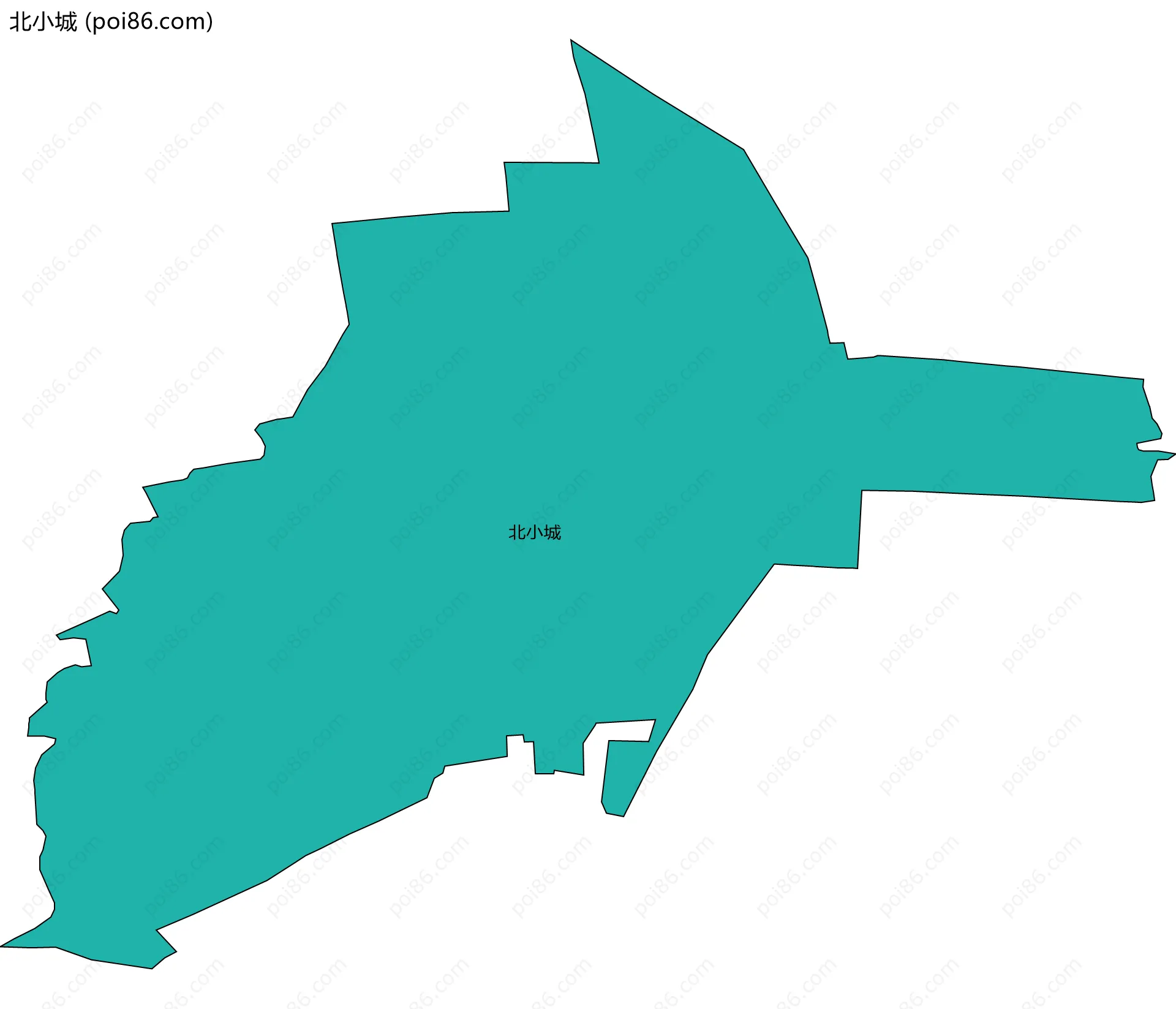 北小城边界地图