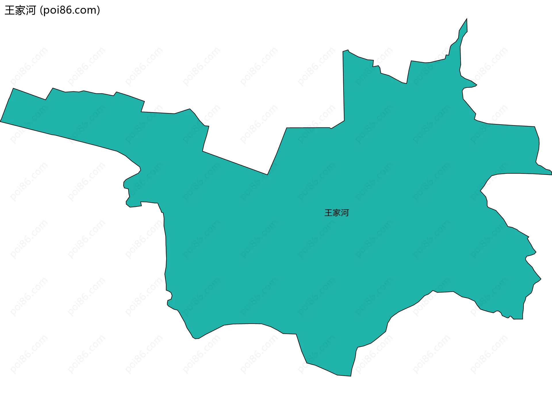 王家河边界地图