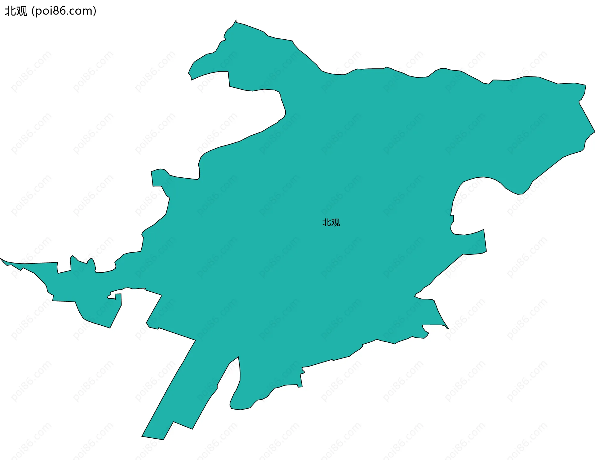 北观边界地图