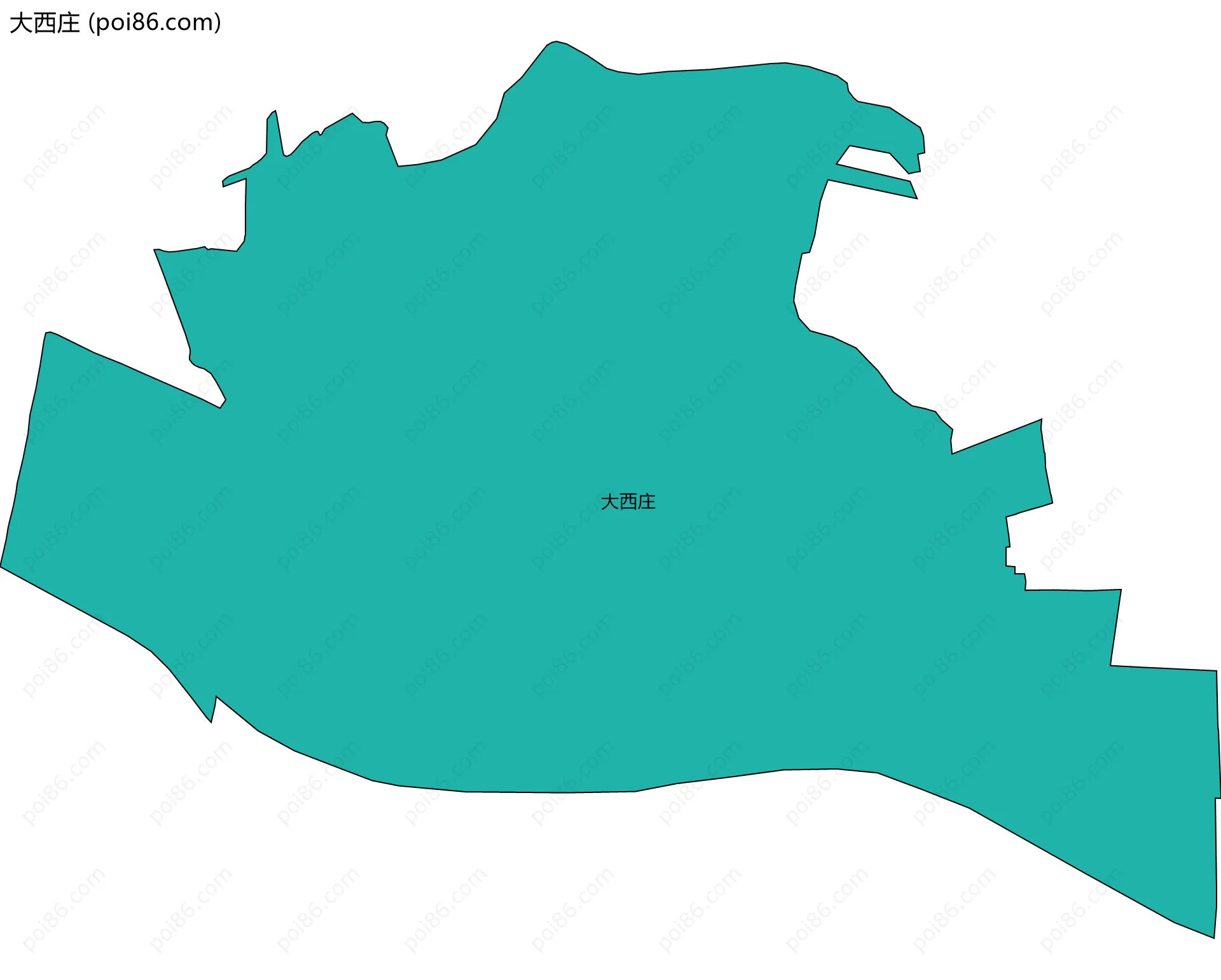 大西庄边界地图