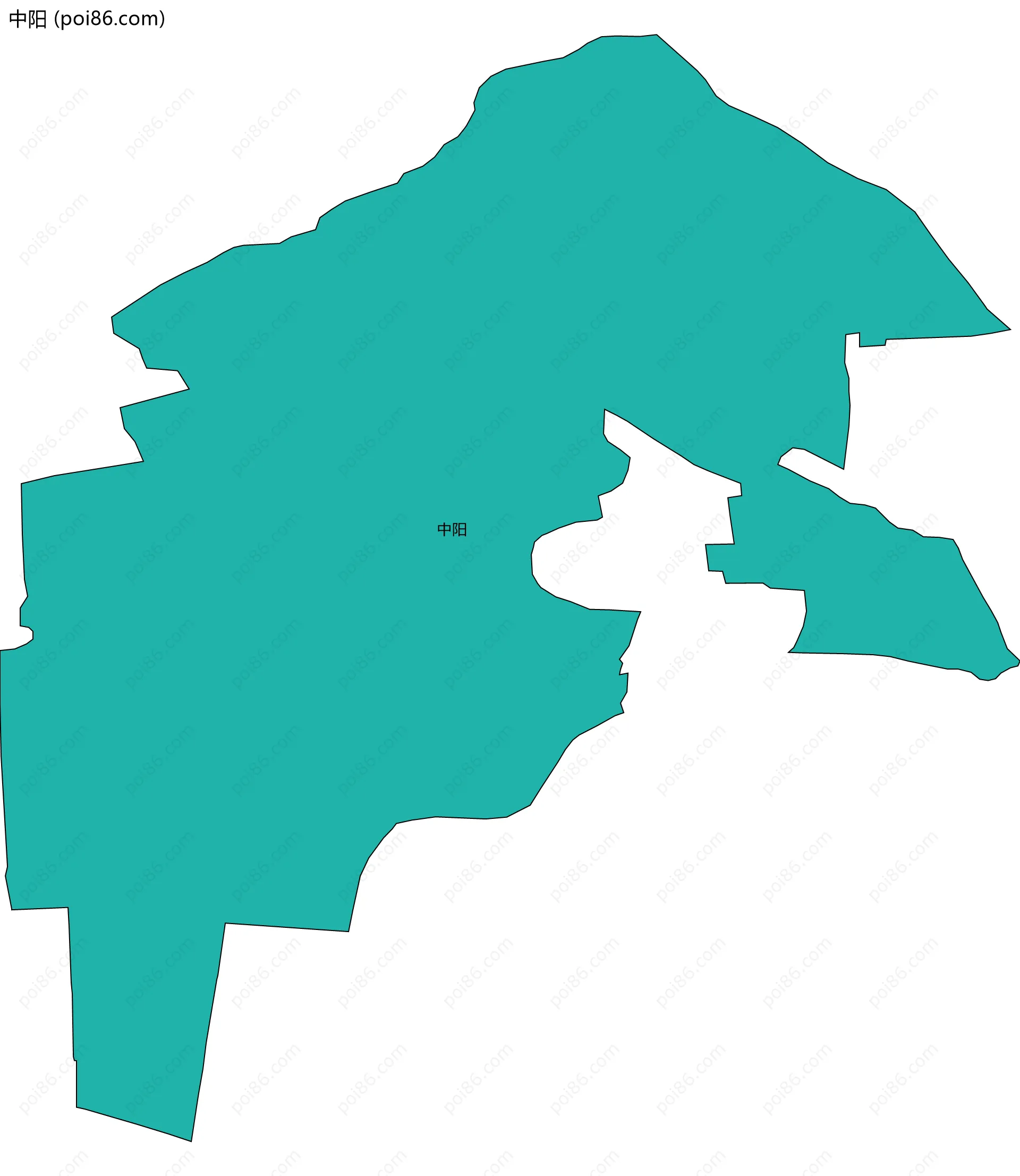 中阳边界地图