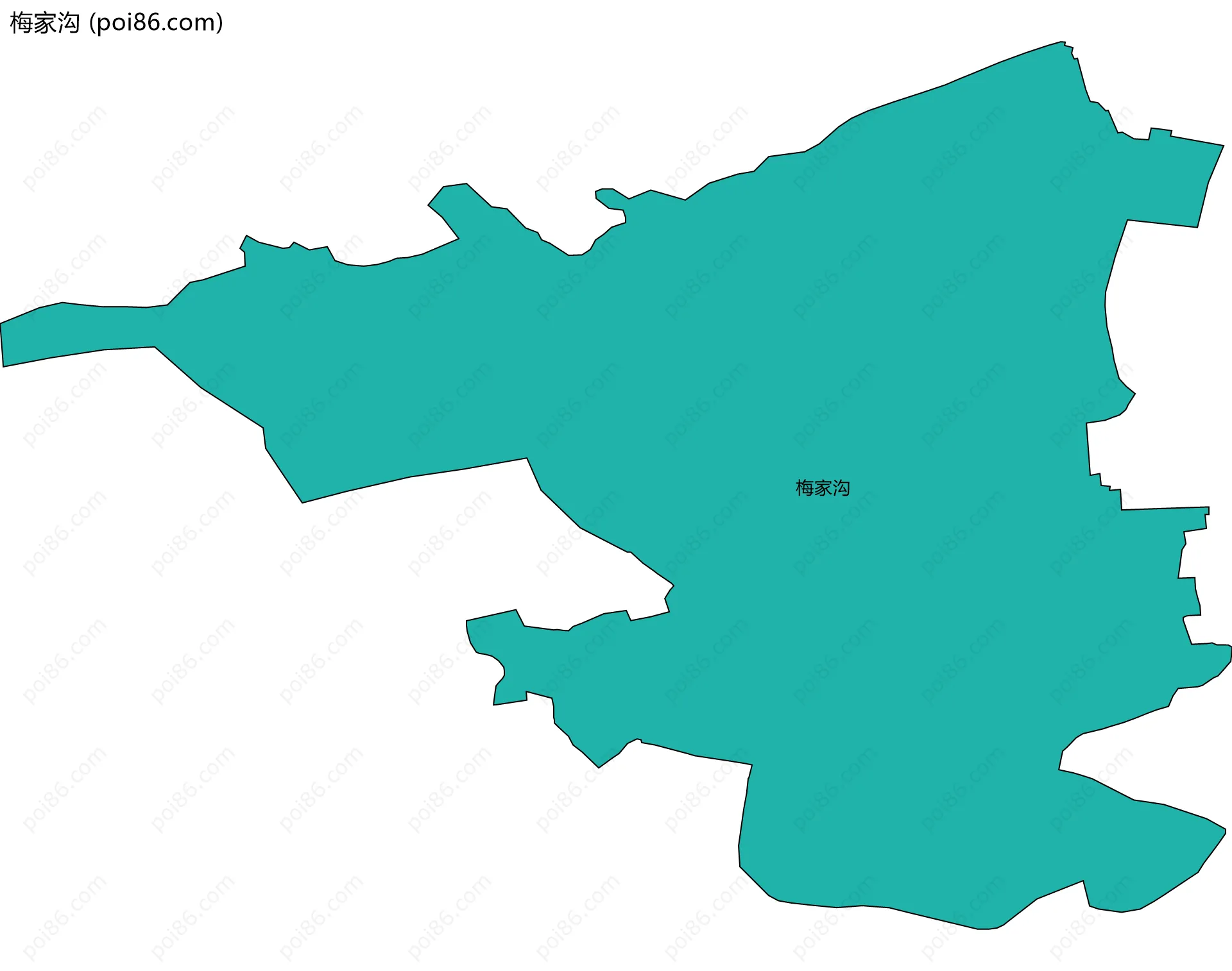 梅家沟边界地图