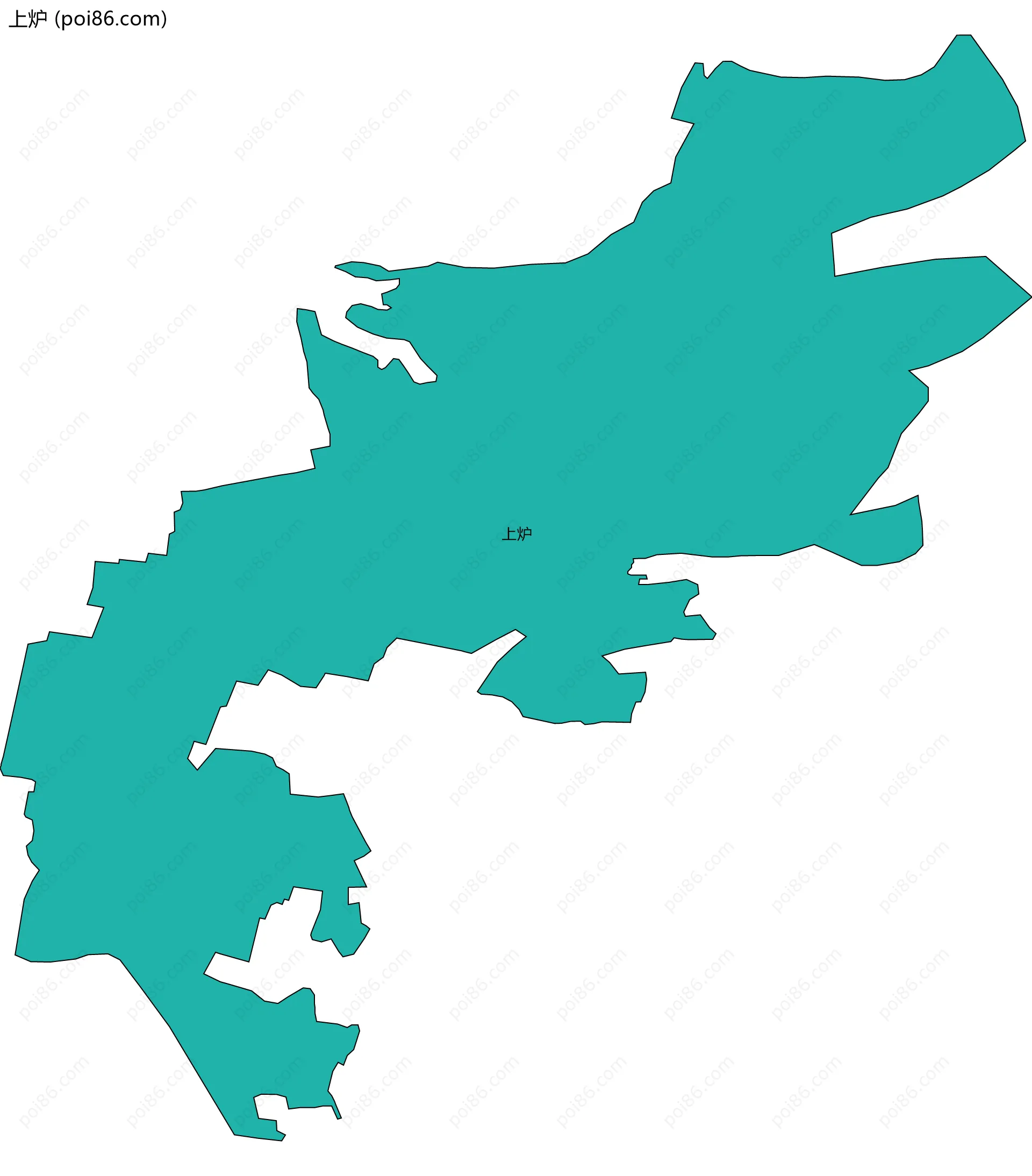 上炉边界地图