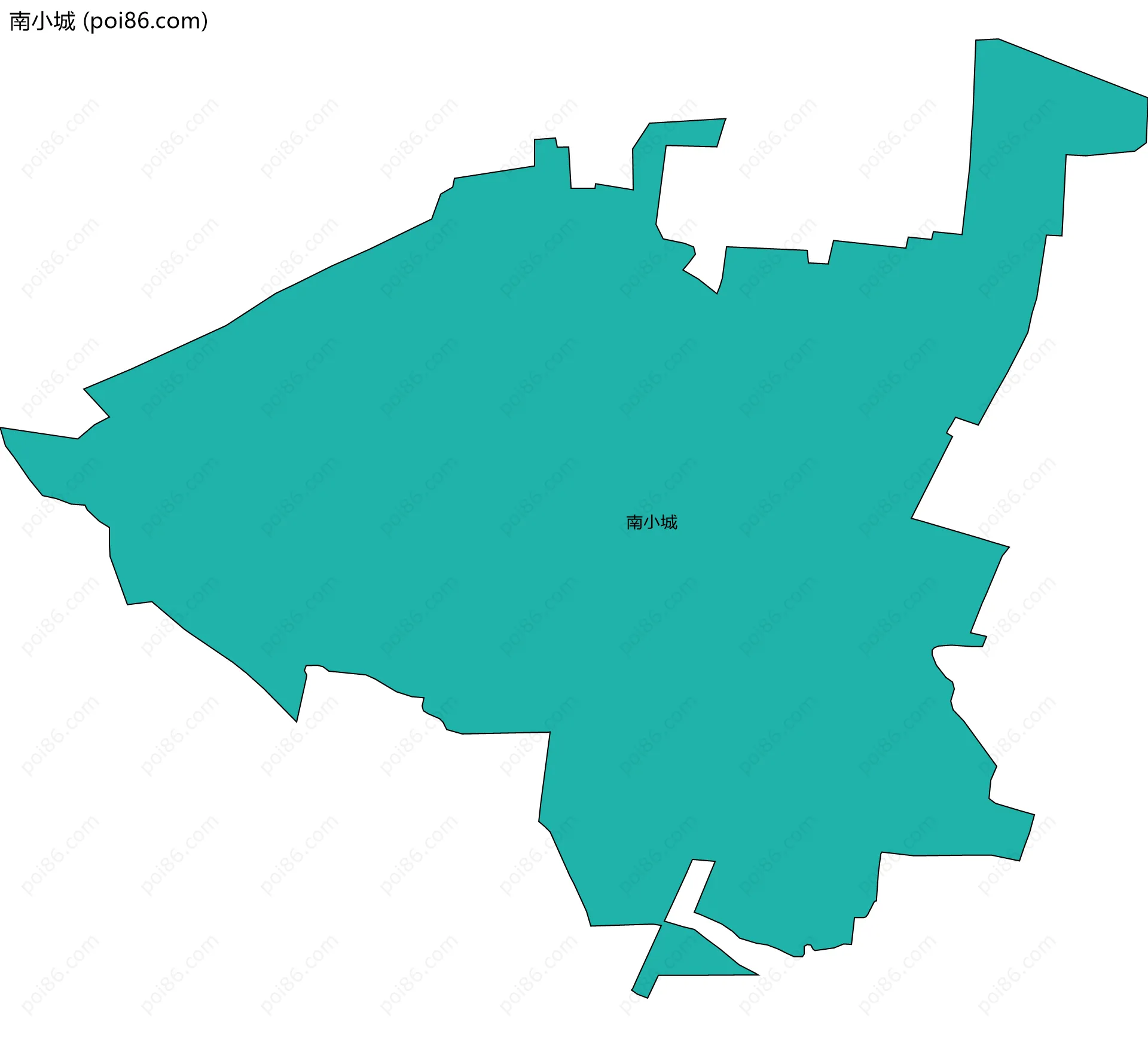 南小城边界地图