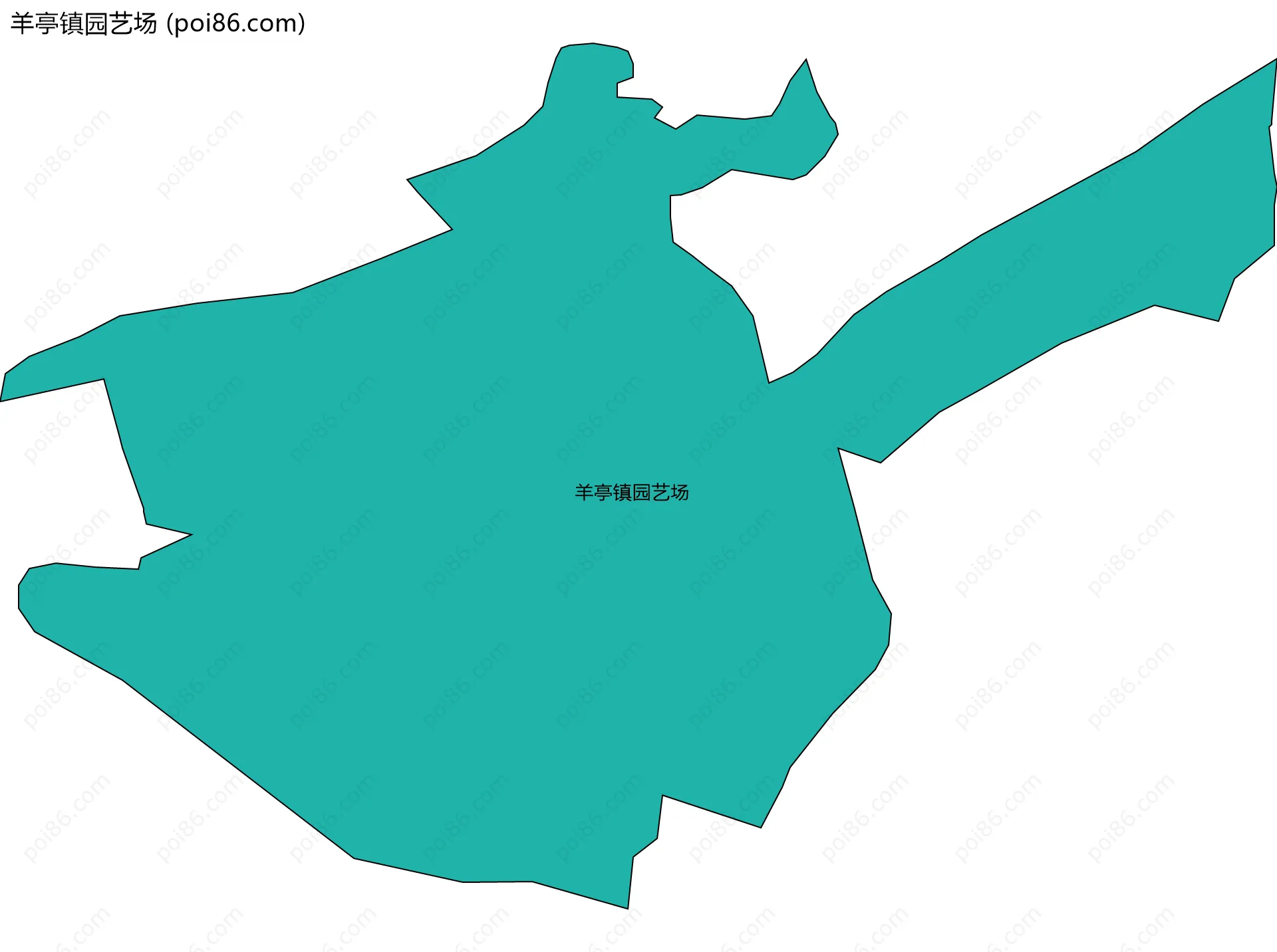 羊亭镇园艺场边界地图