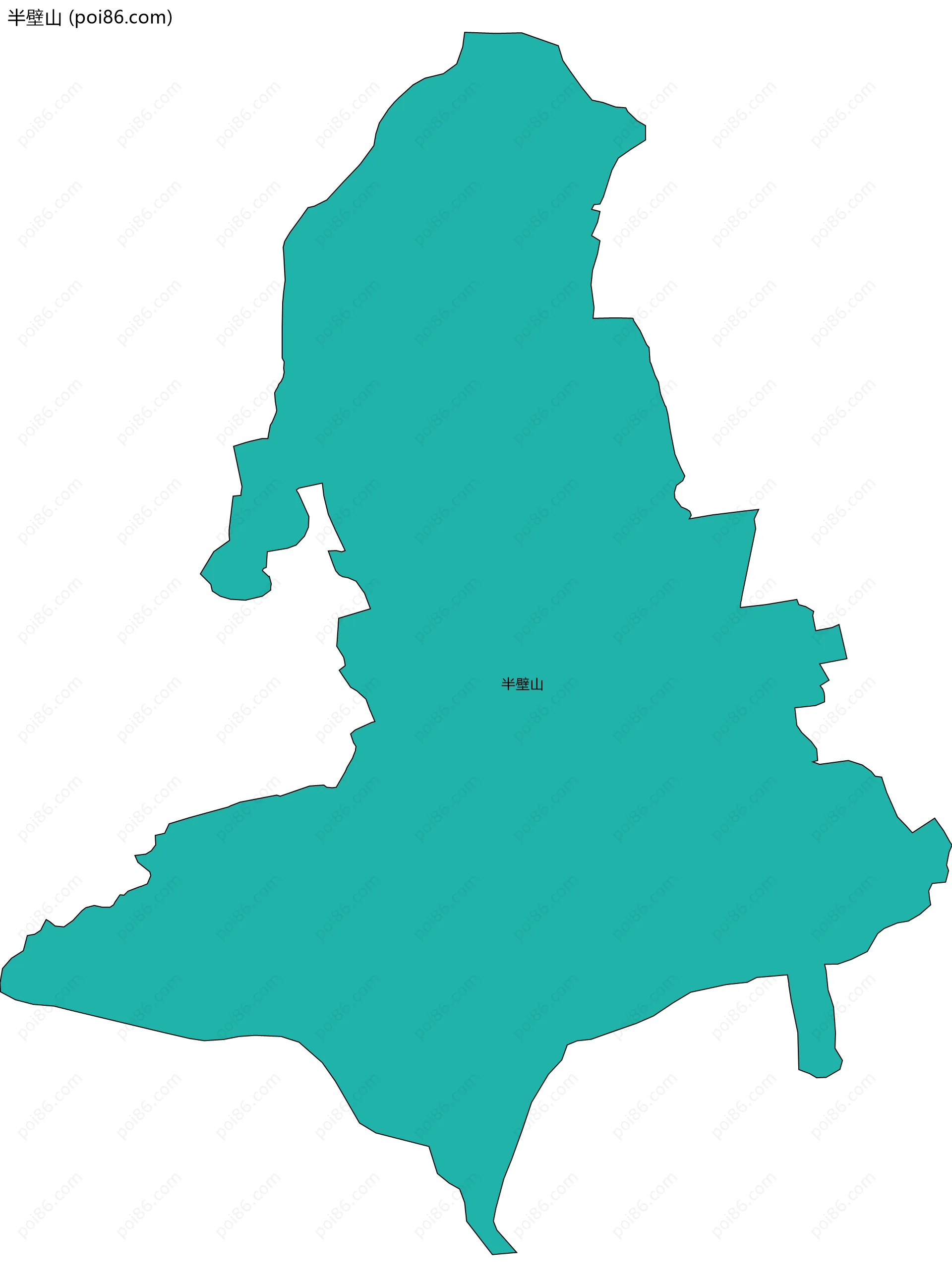 半壁山边界地图