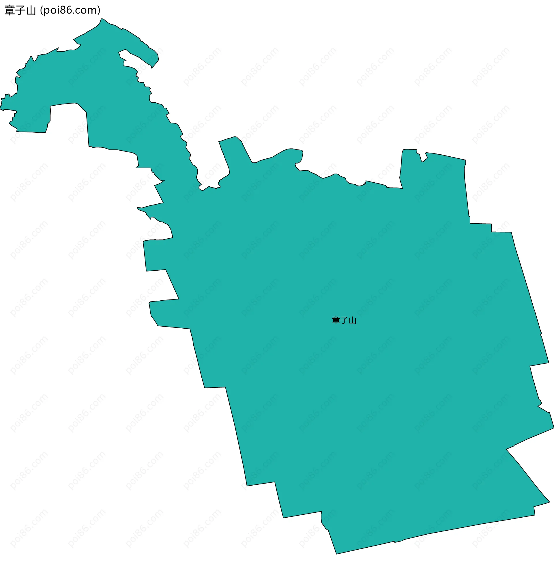 章子山边界地图