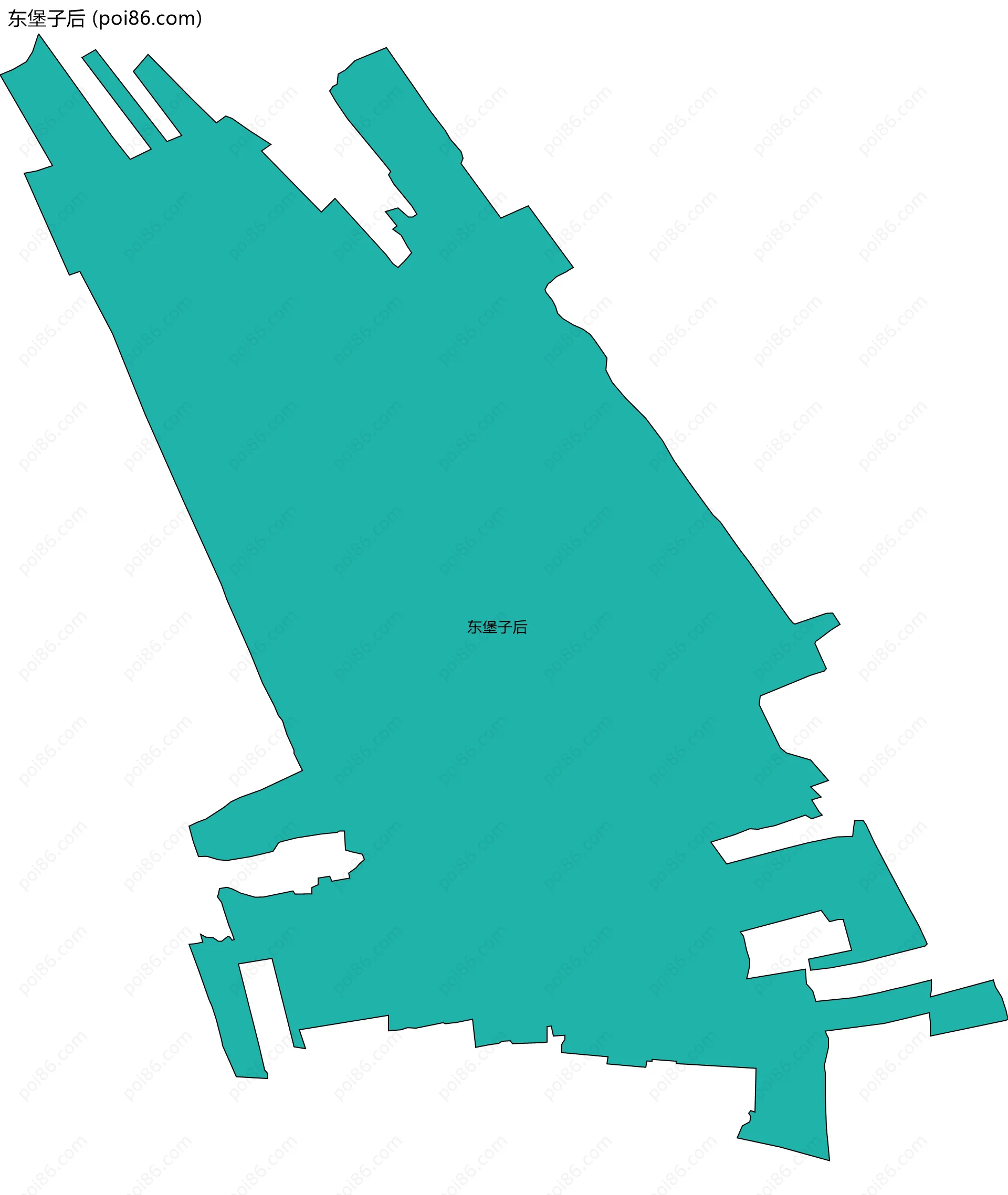 东堡子后边界地图