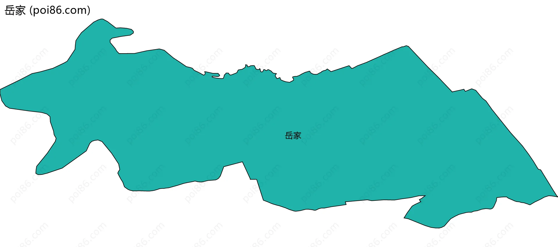 岳家边界地图