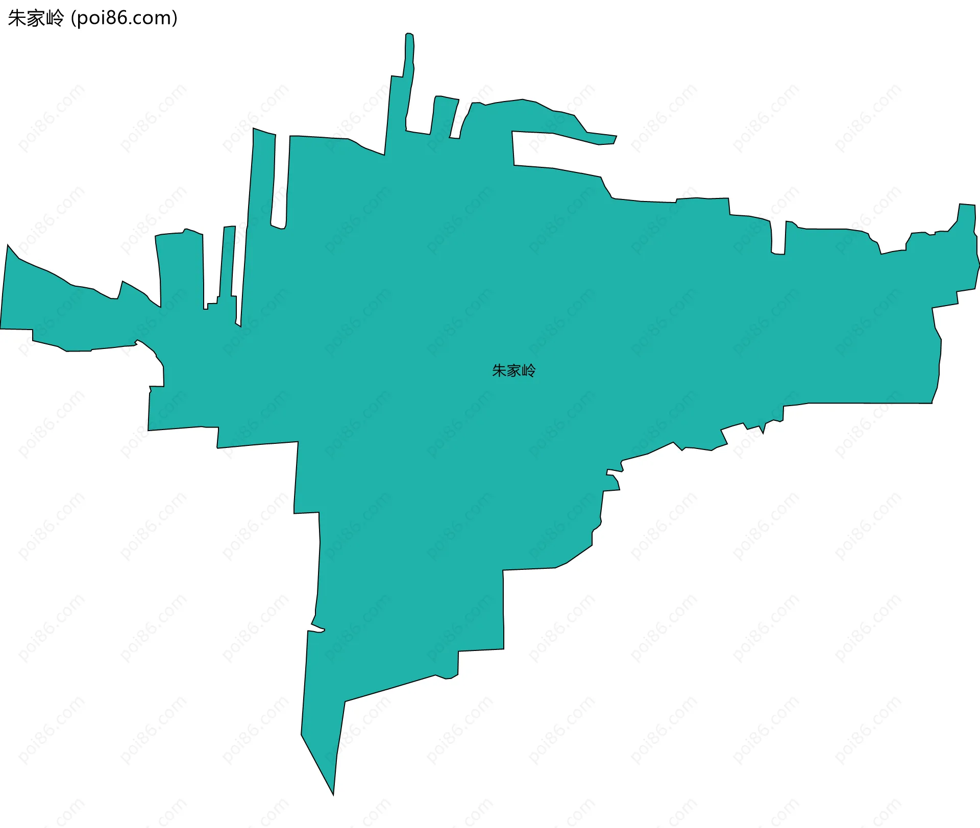 朱家岭边界地图