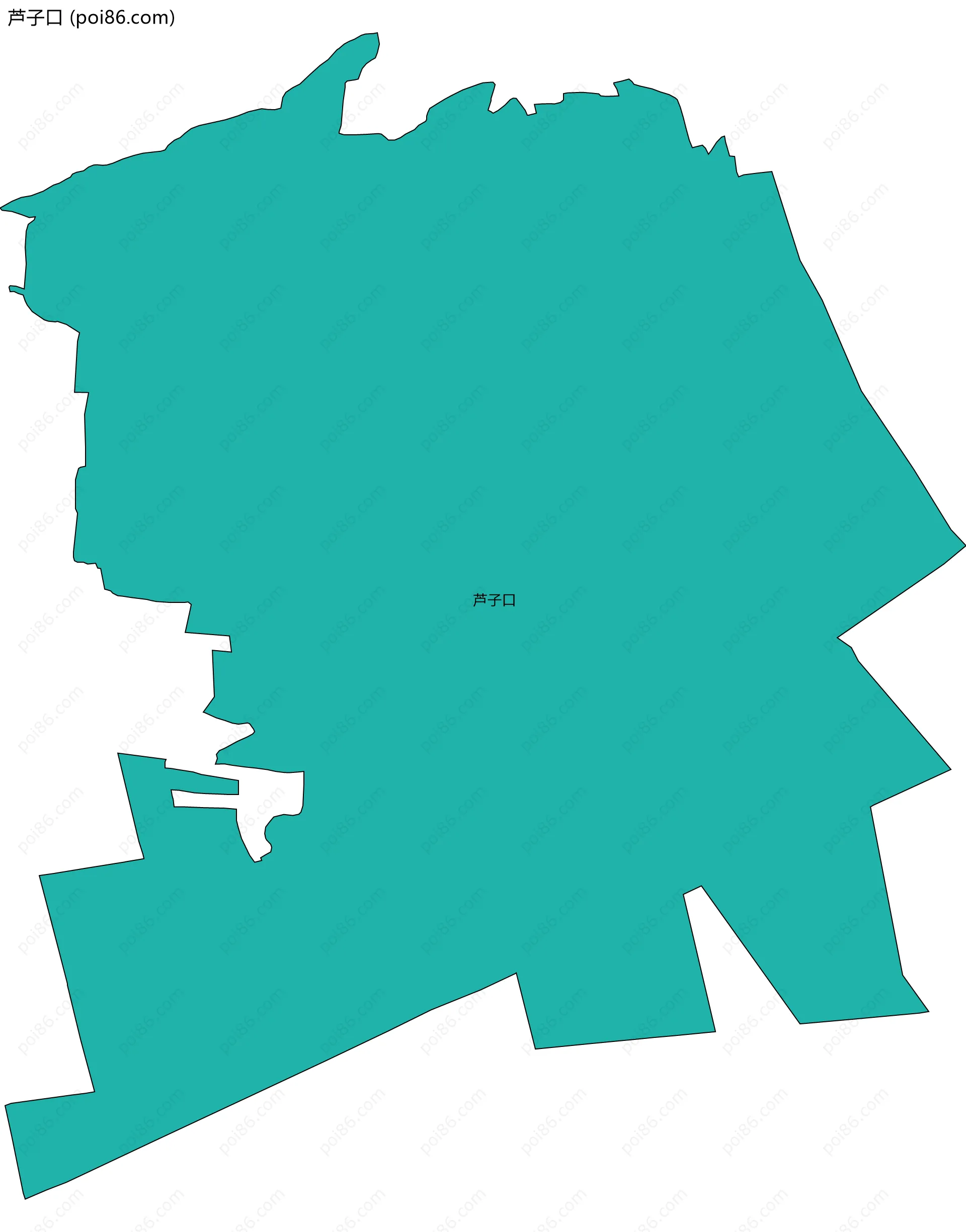 芦子口边界地图