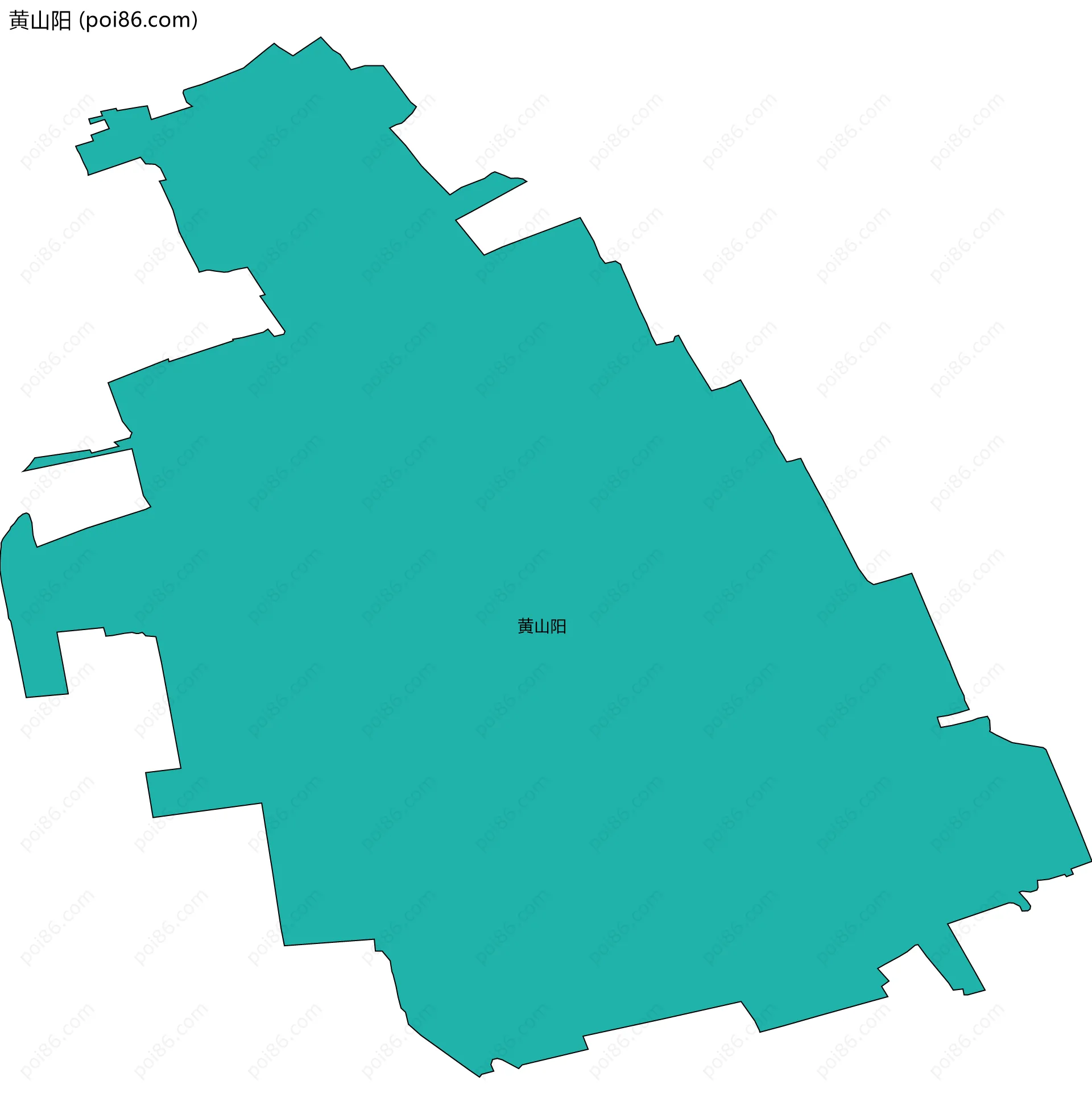 黄山阳边界地图