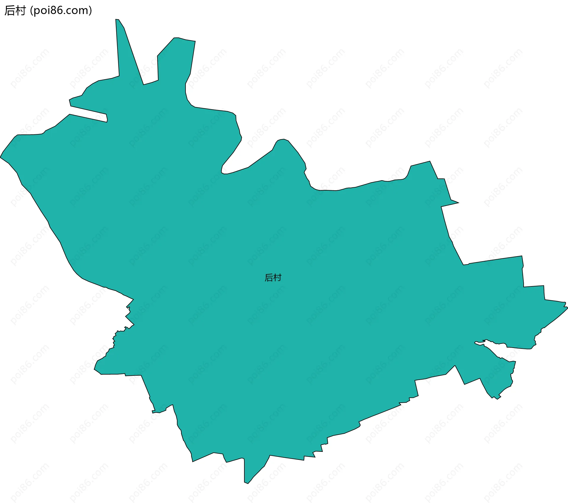 后村边界地图