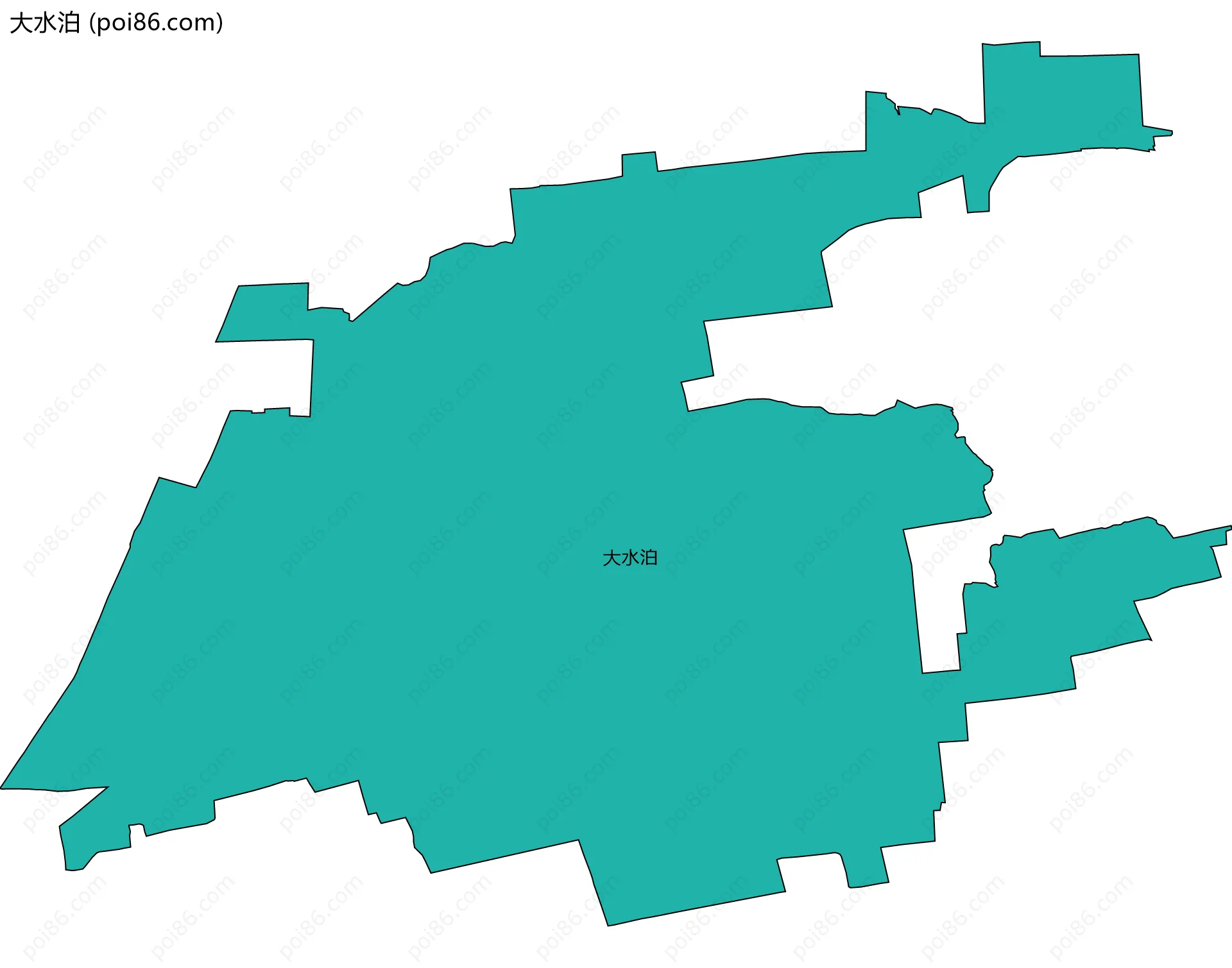 大水泊边界地图