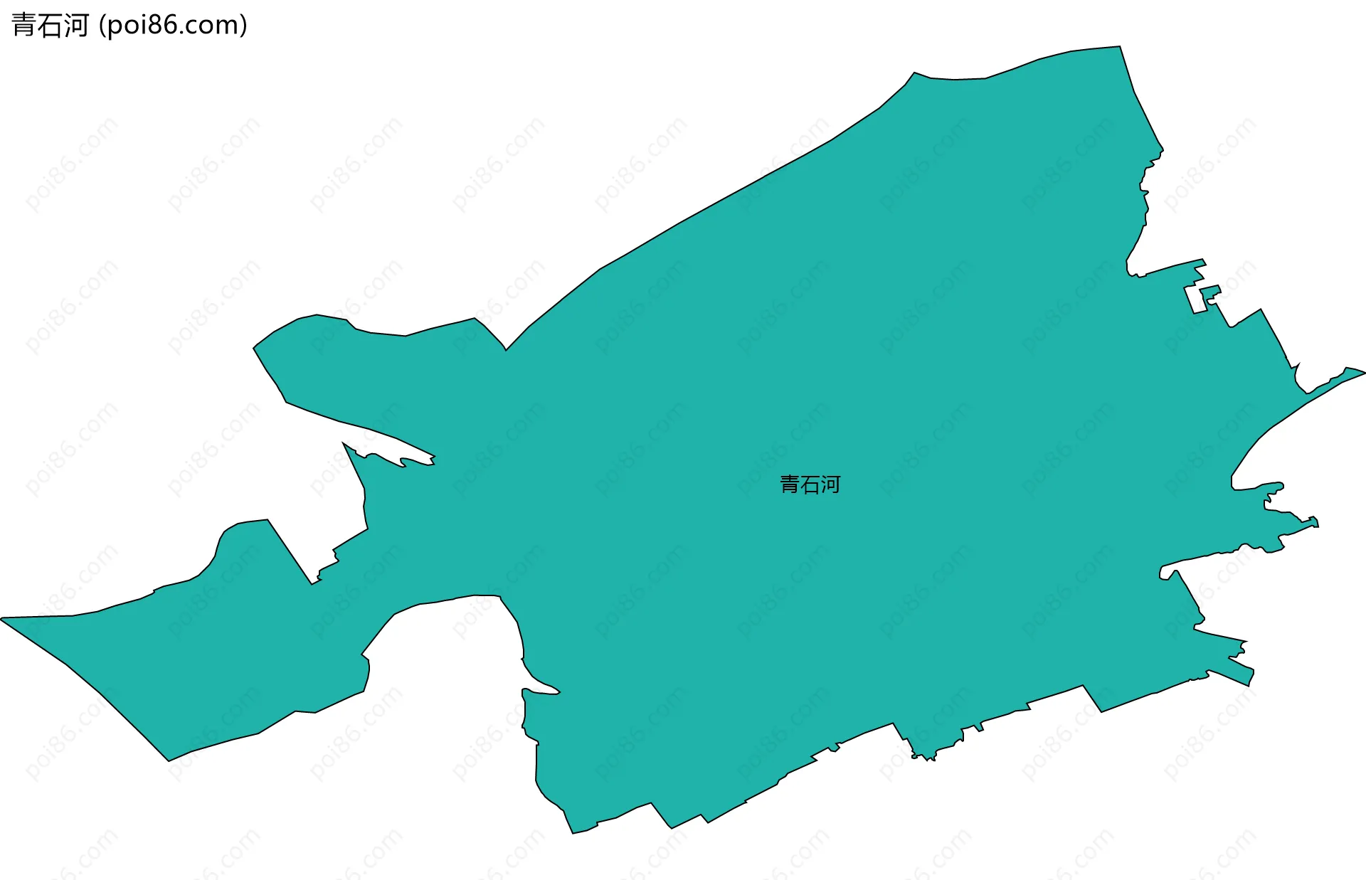 青石河边界地图
