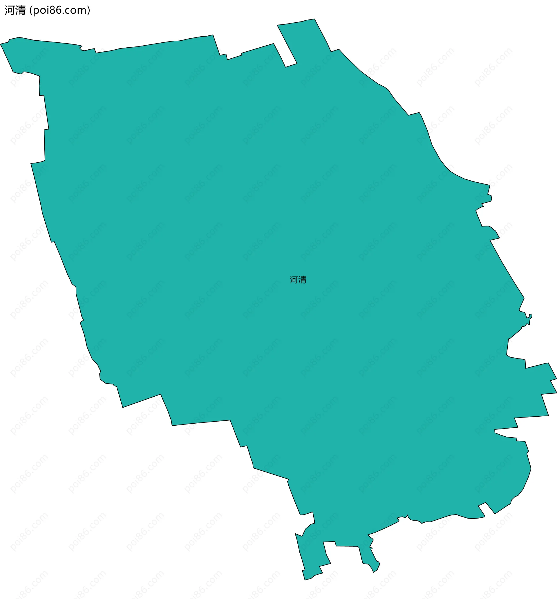 河清边界地图