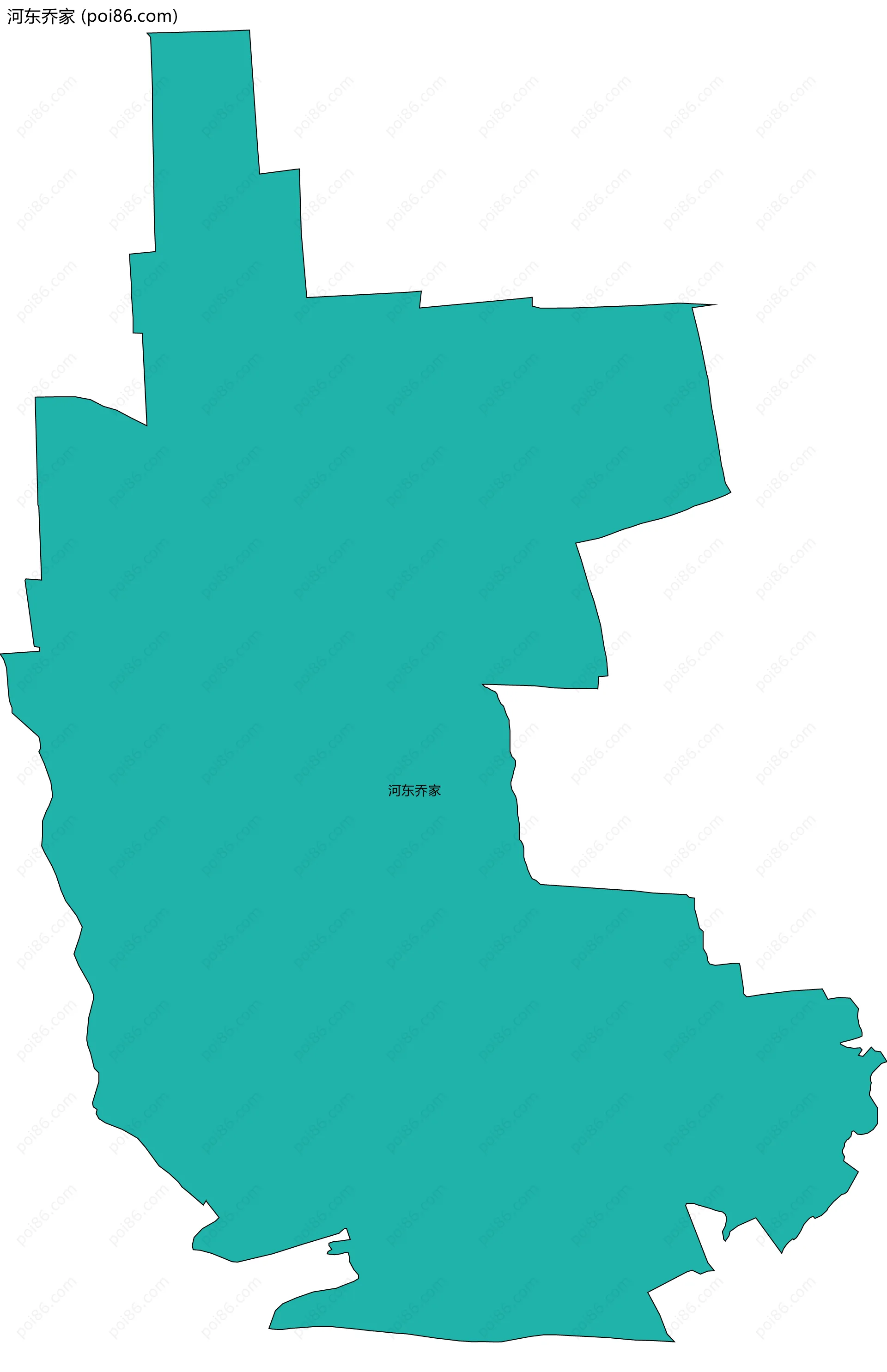 河东乔家边界地图