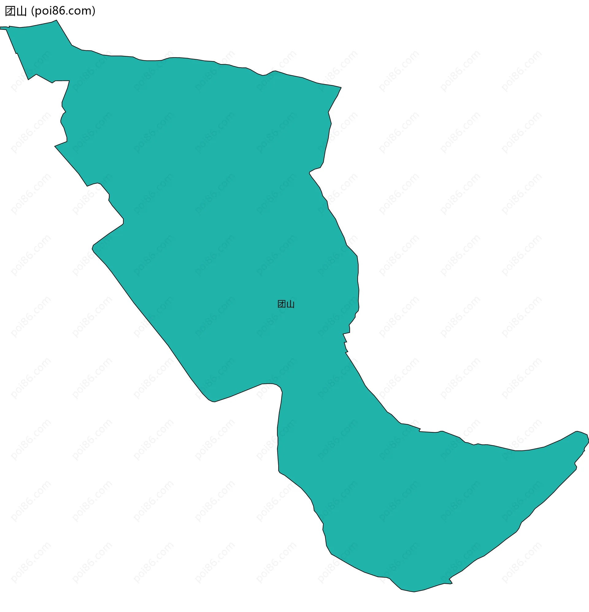 团山边界地图